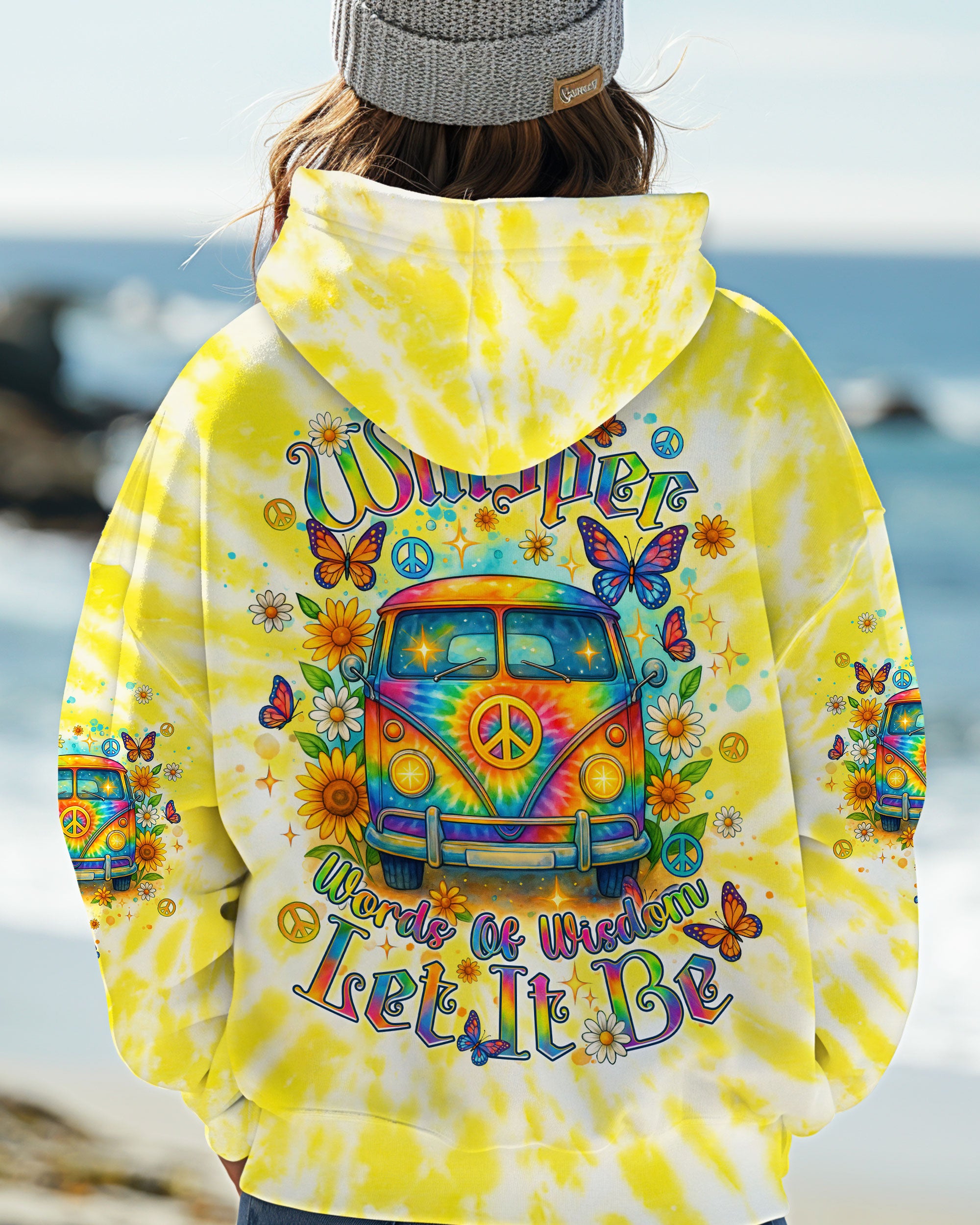 WHISPER WORDS OF WISDOM LET IT BE BUS TIE DYE ALL OVER PRINT  - TLNT1606253
