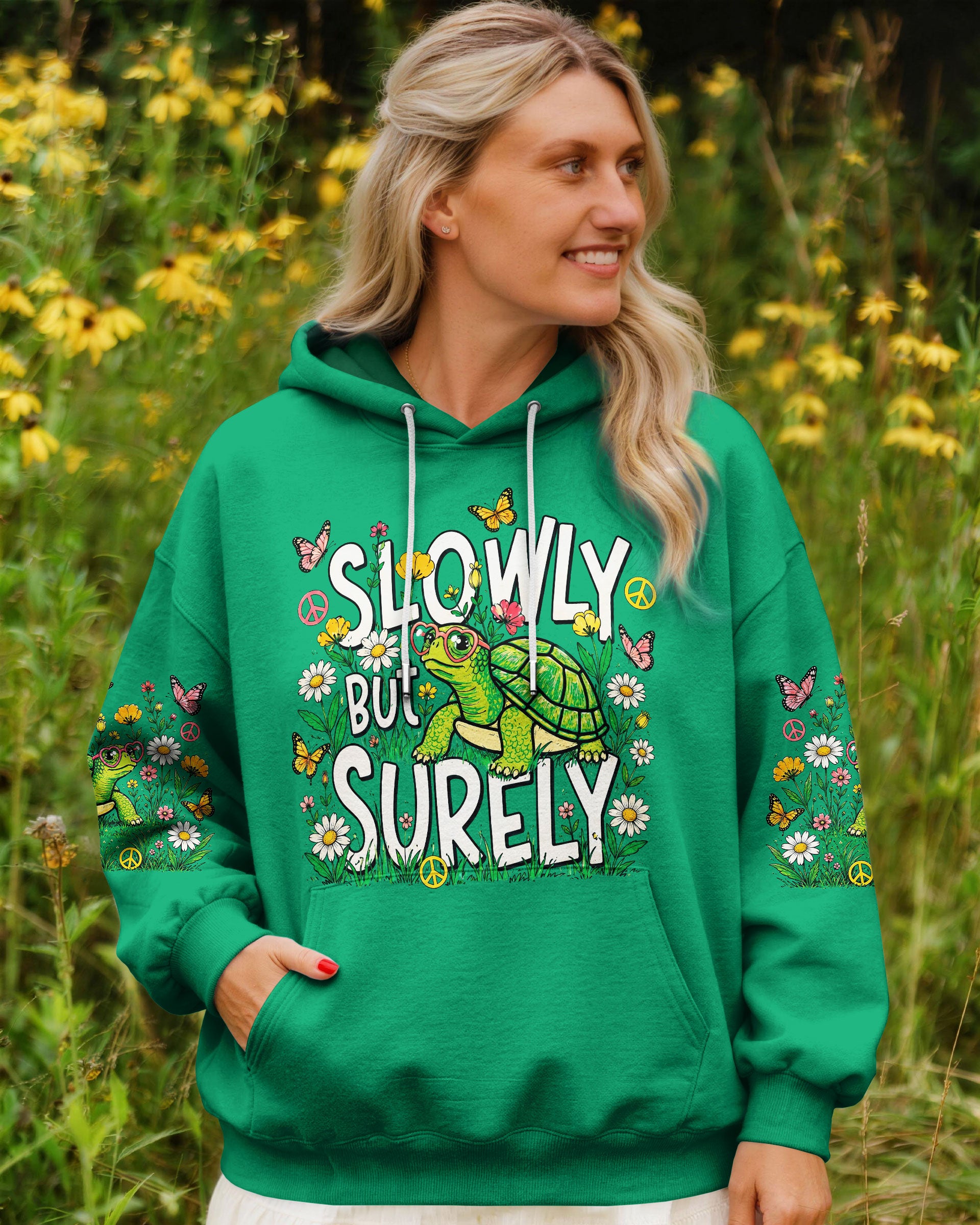 SLOWLY BUT SURELY TURTLE ALL OVER PRINT - TLNT2705263