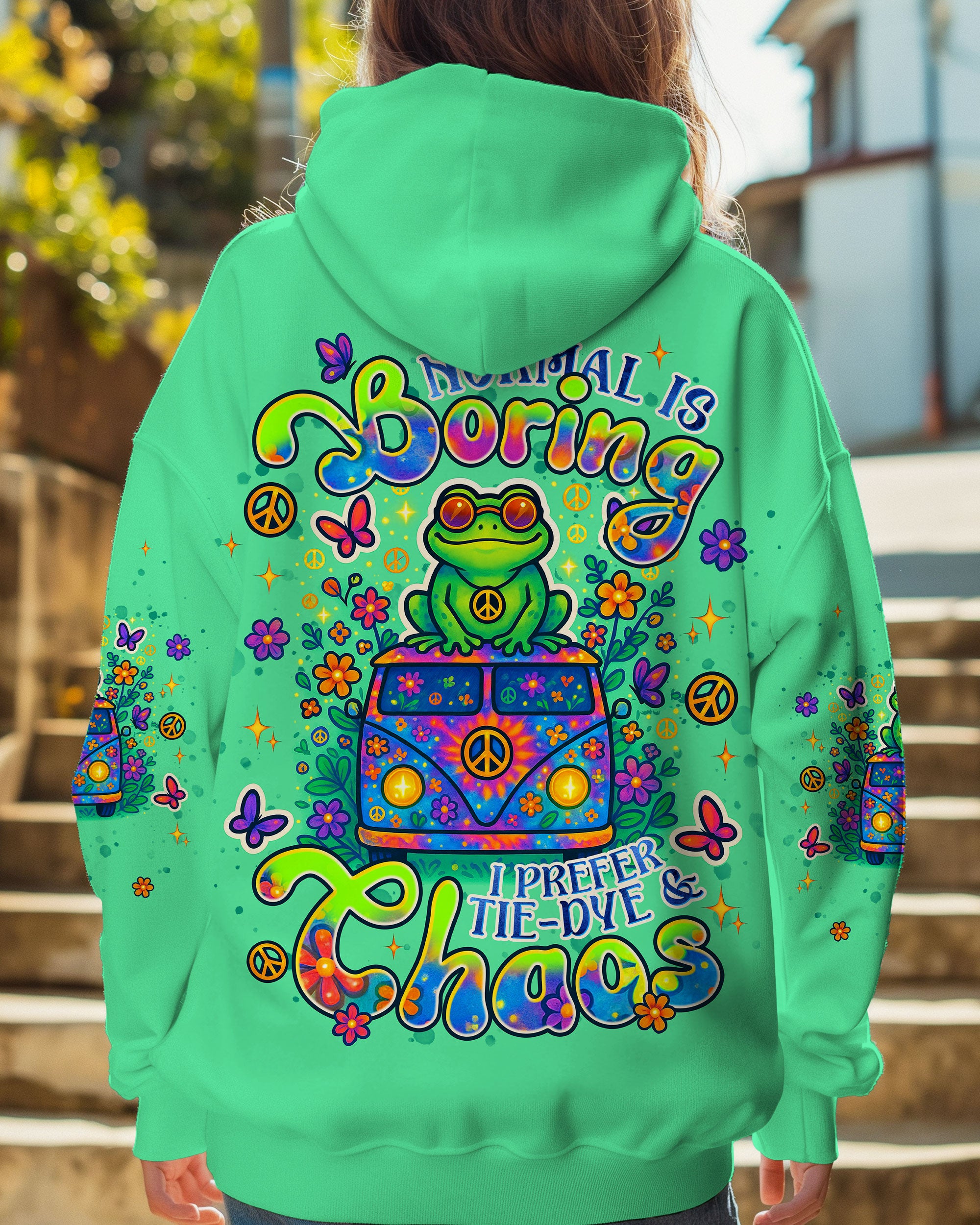 I PREFER TIE DYE AND CHAOS BUS FROG ALL OVER PRINT - TLNT0307253