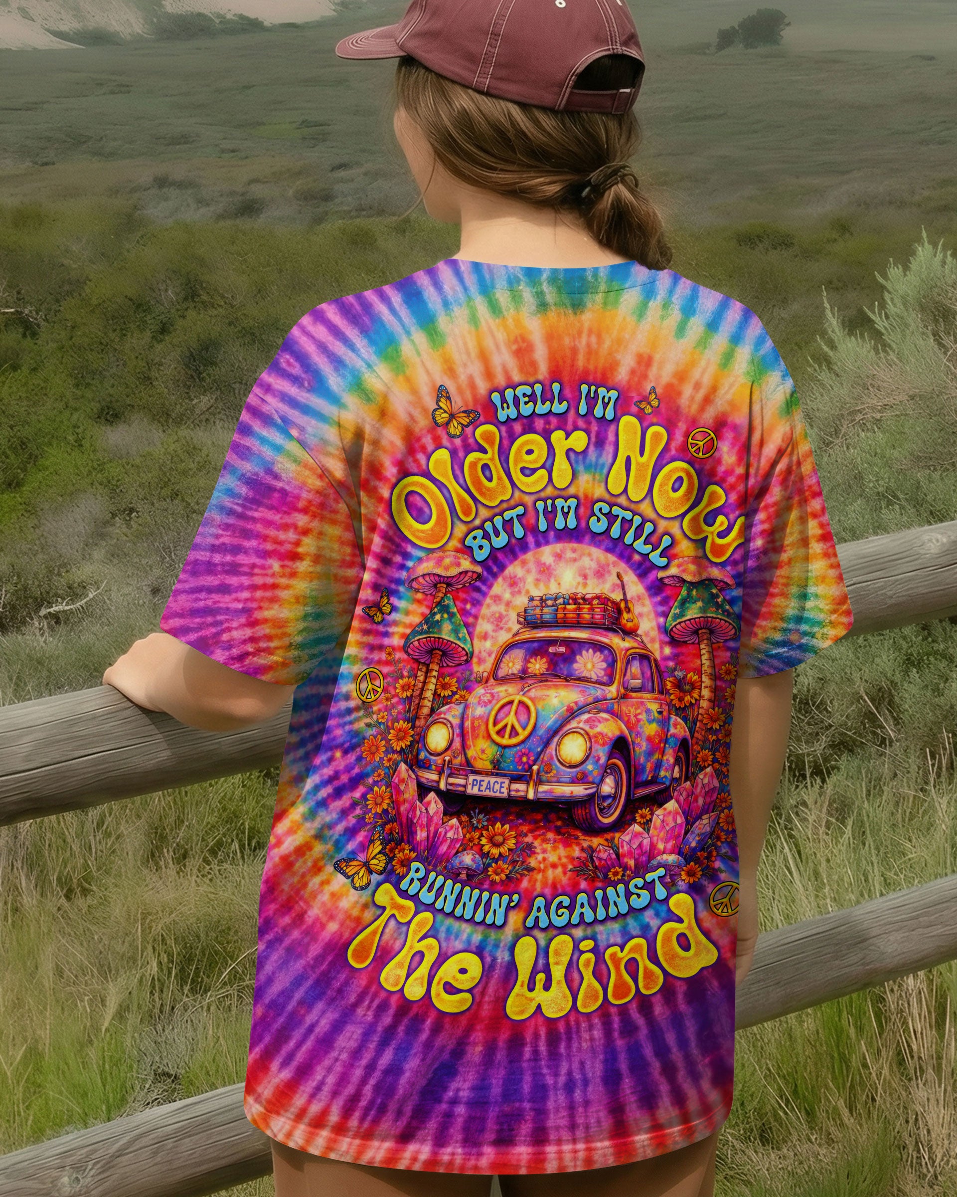 RUNNING AGAINST THE WIND CAR SWIRL ALL OVER PRINT  - TLTW2502261