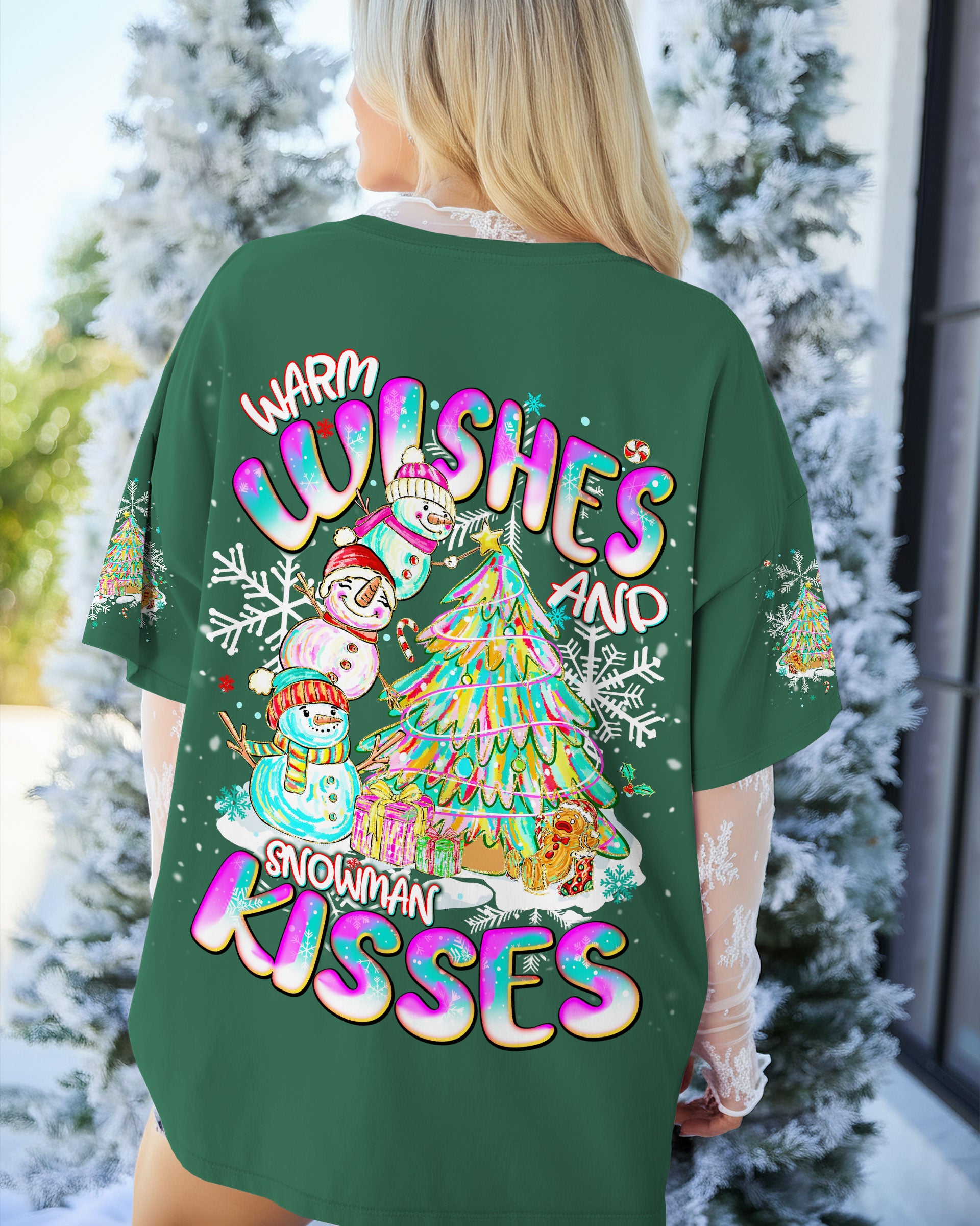 WARM WISHES AND SNOWMAN KISSES CHRISTMAS ALL OVER PRINT - TLNT1111252