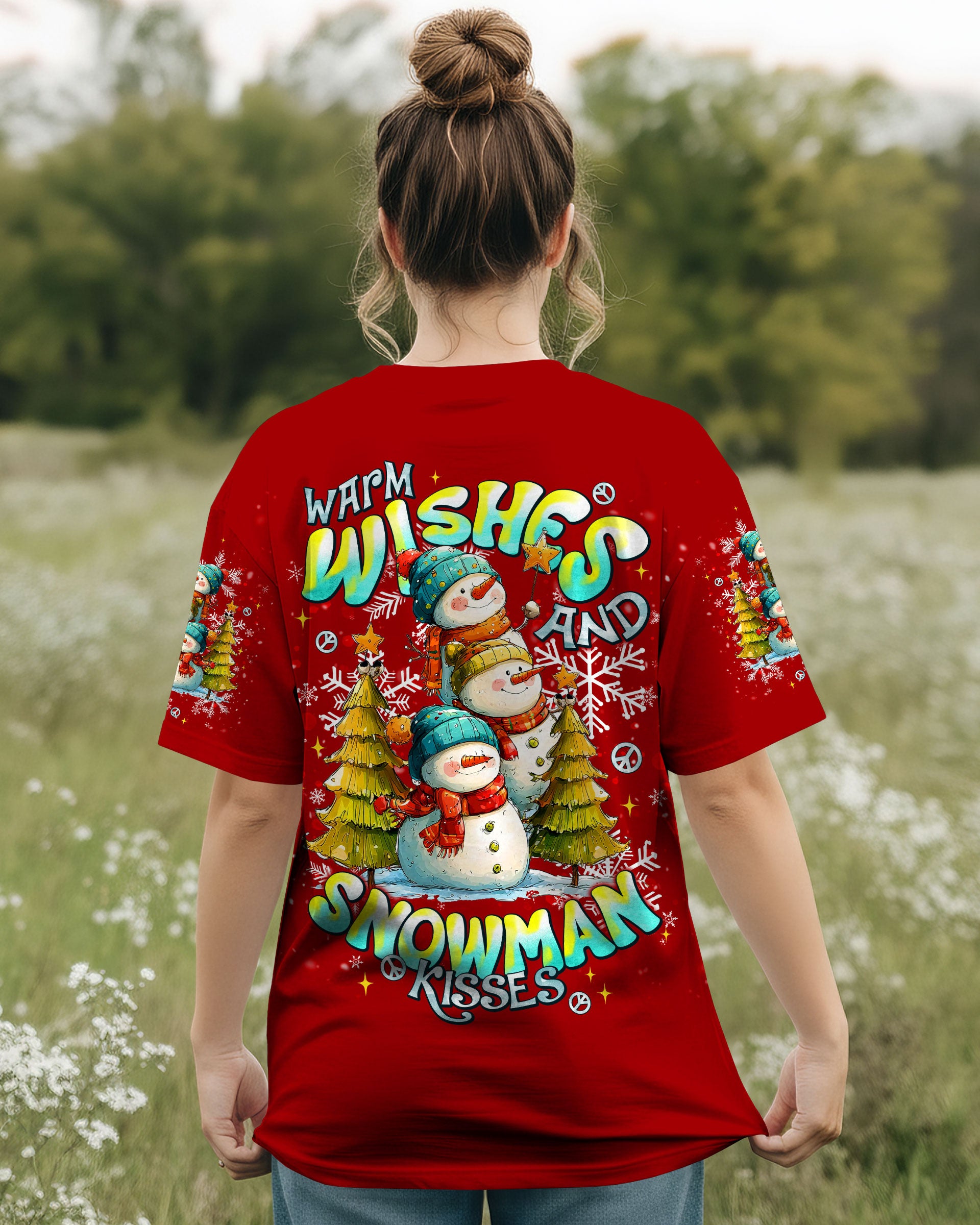 WARM WISHES AND SNOWMAN KISSES CHRISTMAS ALL OVER PRINT - TLNT0311252