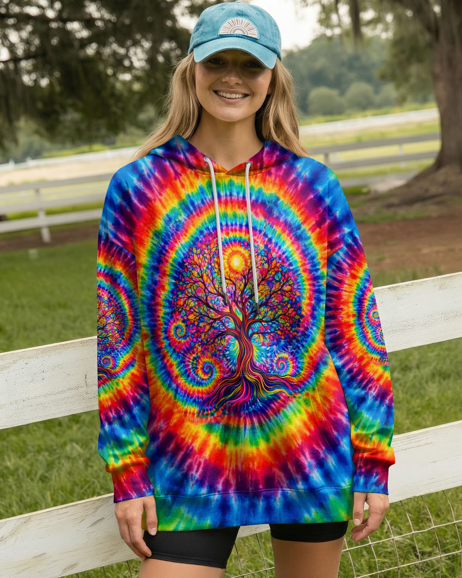 TREE LIFE COLORFUL SWIRL ALL OVER PRINT - TLTW2602262