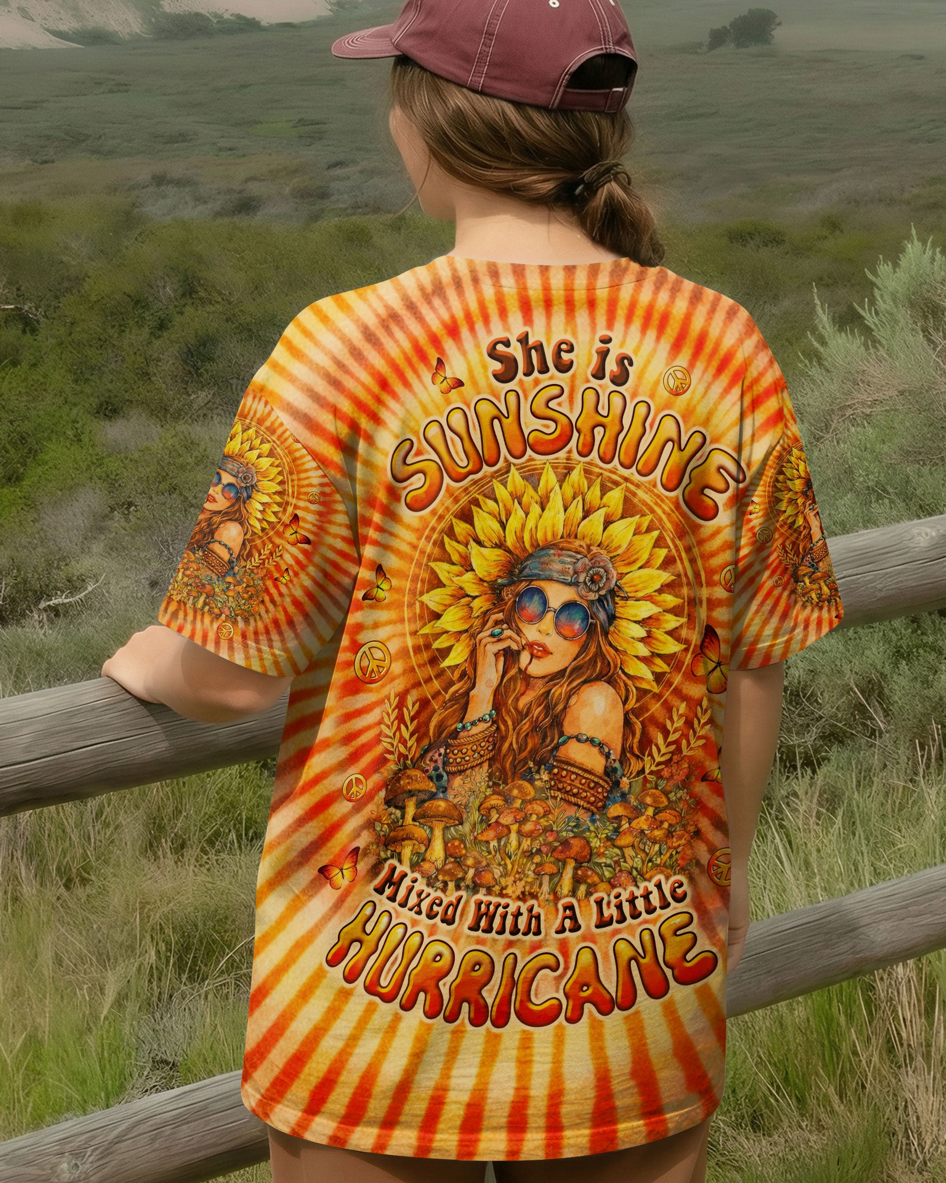 SHE IS SUNSHINE SWIRL ALL OVER PRINT  - TLTW1002262
