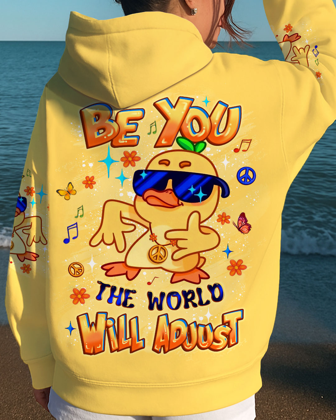 BE YOU THE WORLD WILL ADJUST DUCK ALL OVER PRINT - YHLT2008251