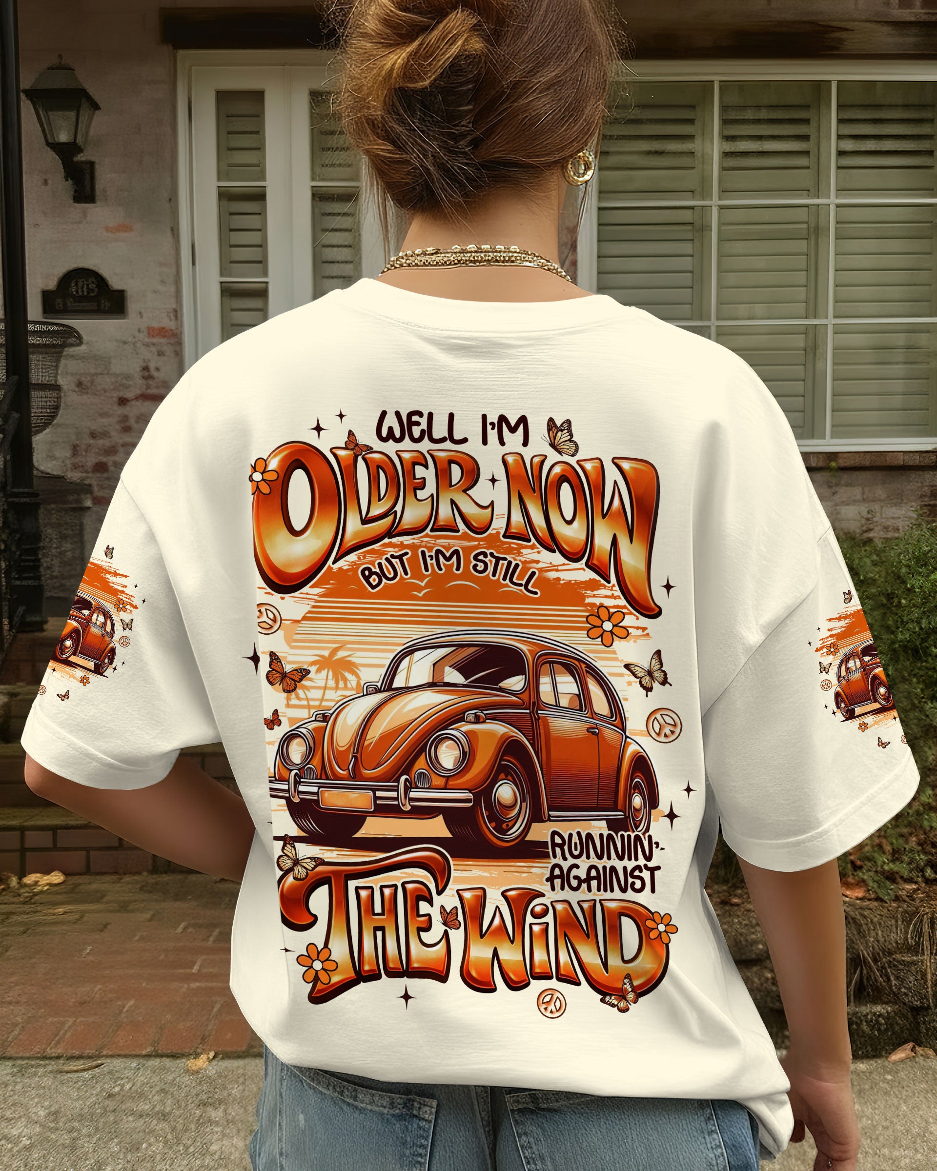 RUNNING AGAINST THE WIND RETRO CAR ALL OVER PRINT  - TLNT2003262