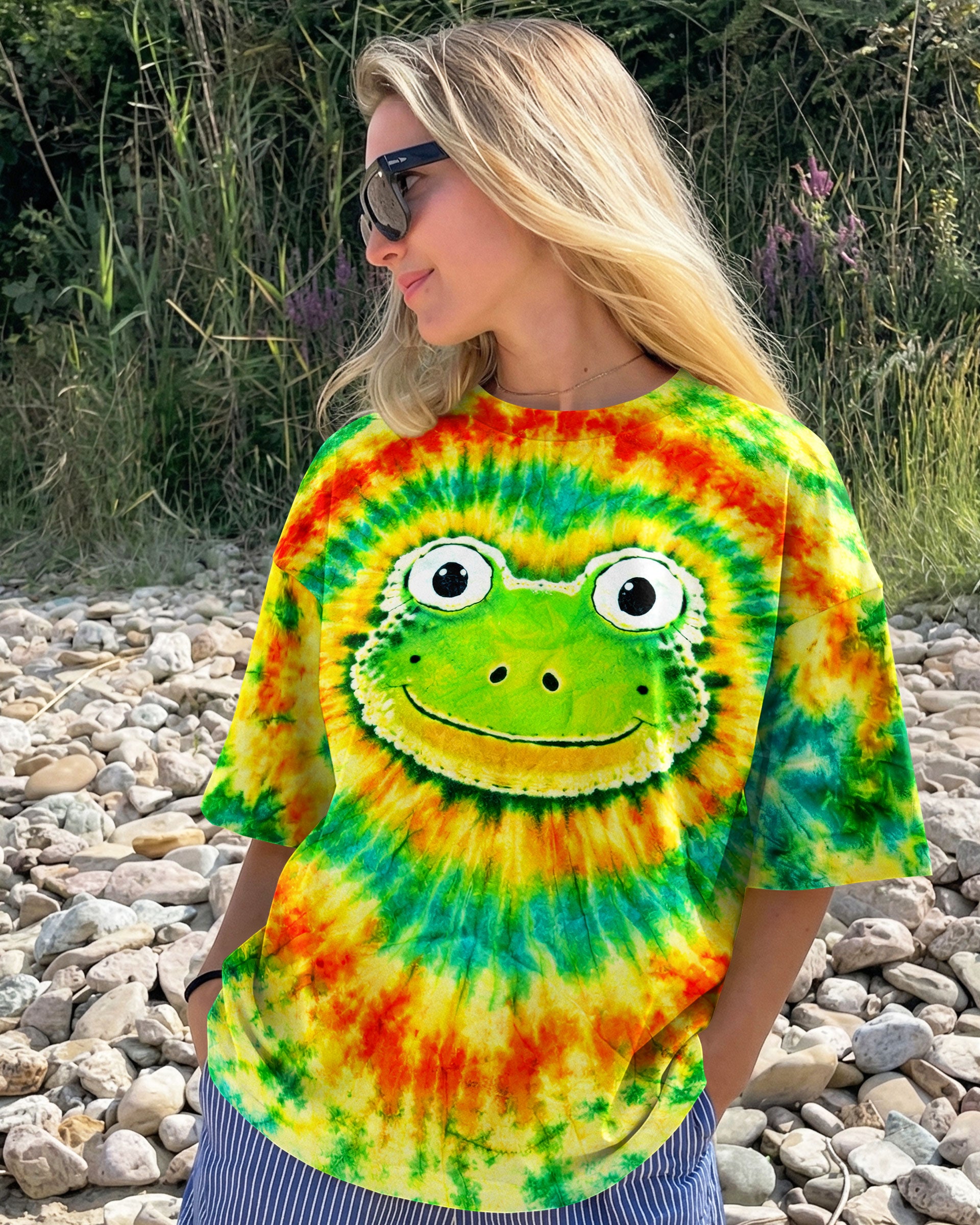 HIPPIE FROG SWIRL  ALL OVER PRINT - TLNT1903262