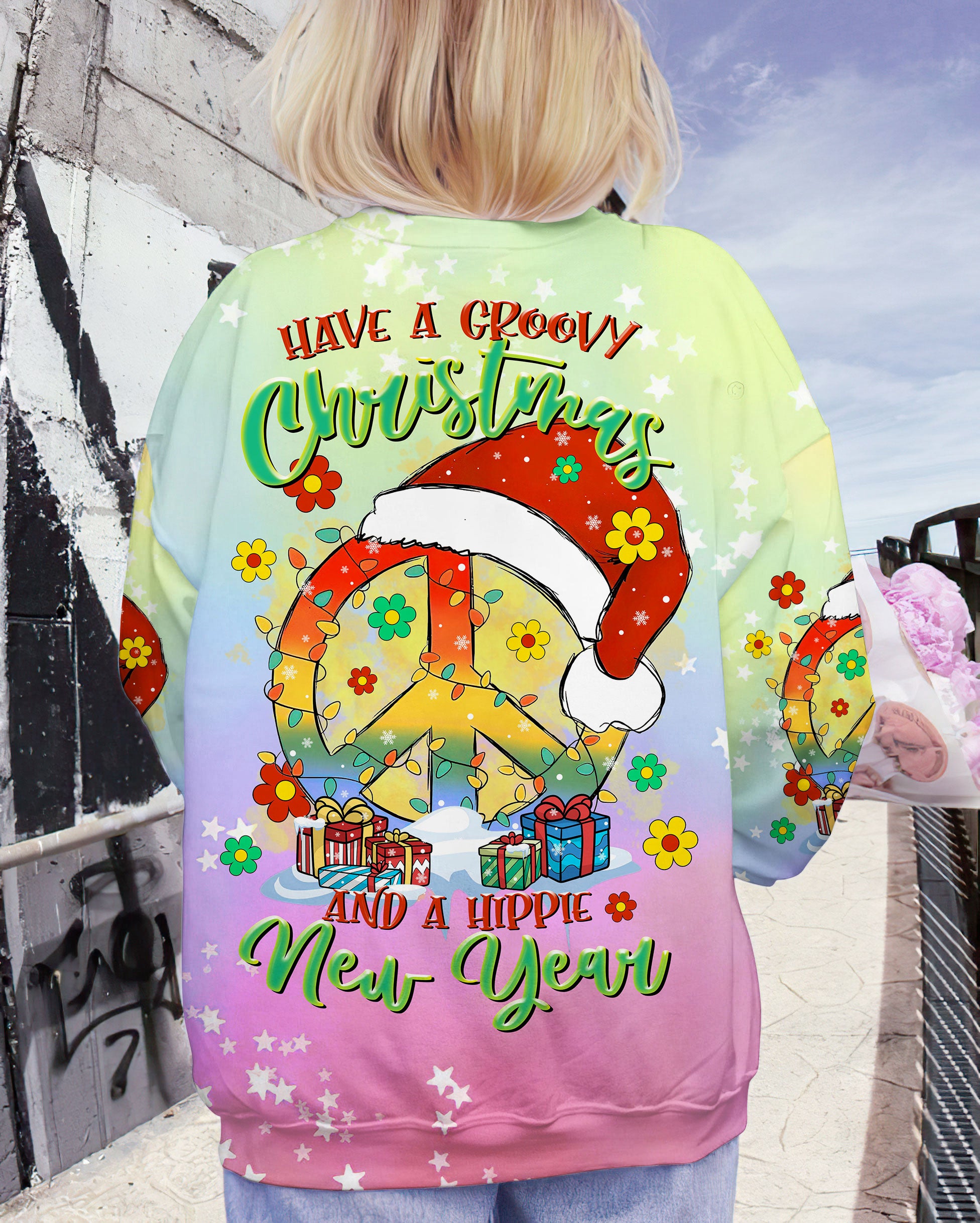 HAVE A GROOVY CHRISTMAS PEACE ALL OVER PRINT - TLTR0809232