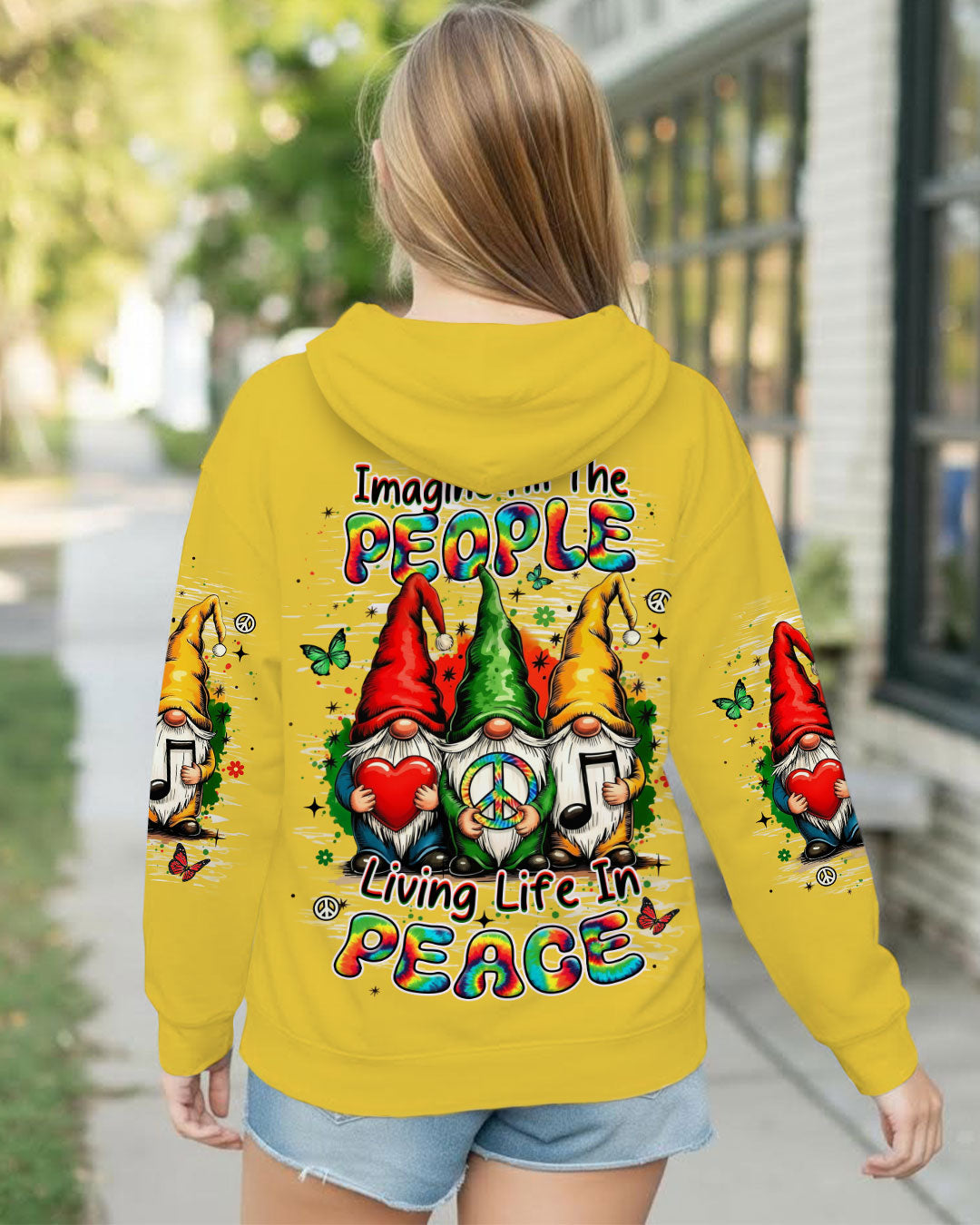 IMAGINE ALL THE PEOPLE LIVING LIFE IN PEACE GNOMES ALL OVER PRINT - YHHN2111253