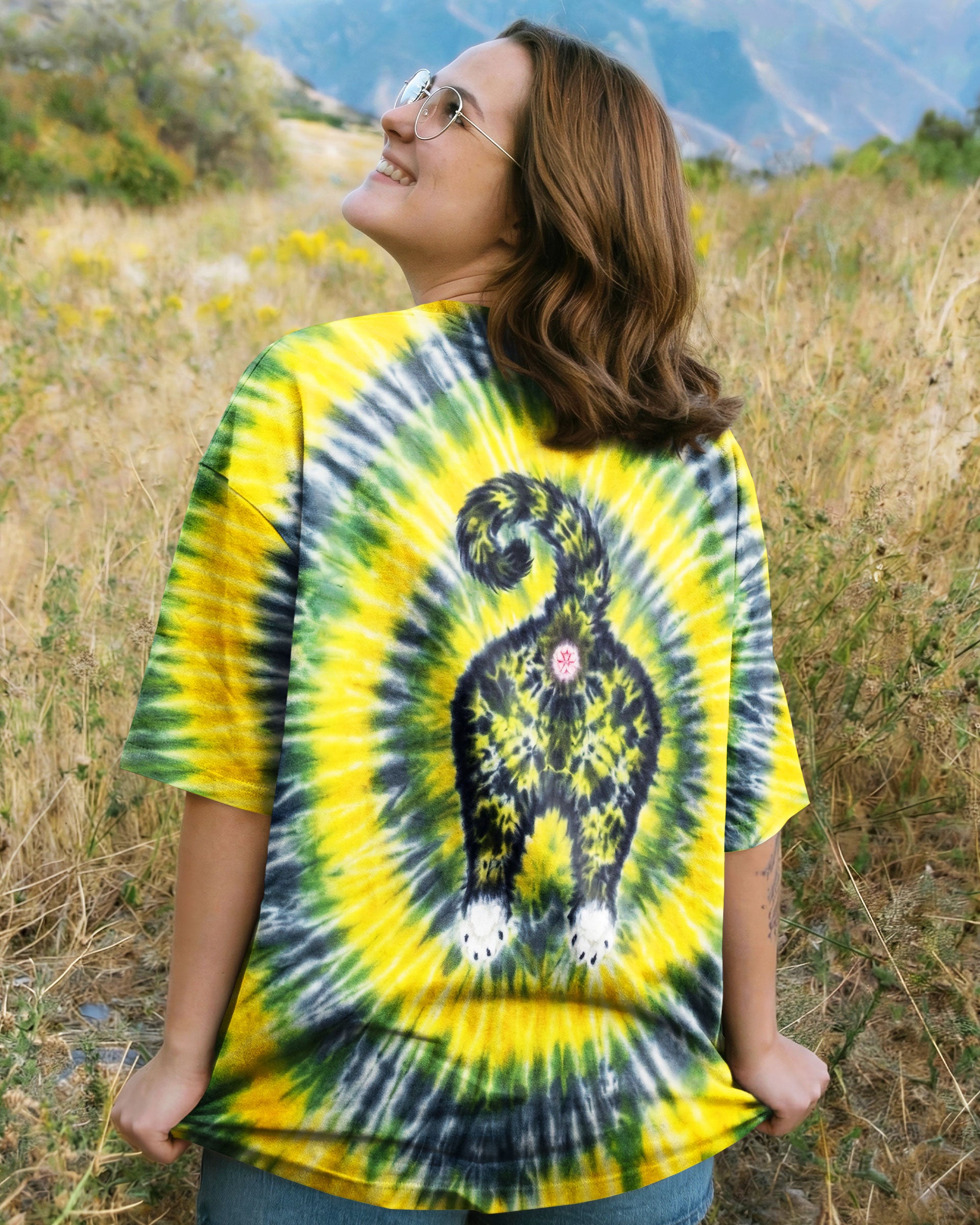 FUNNY CAT  SWIRL  ALL OVER PRINT - TLNT2003261