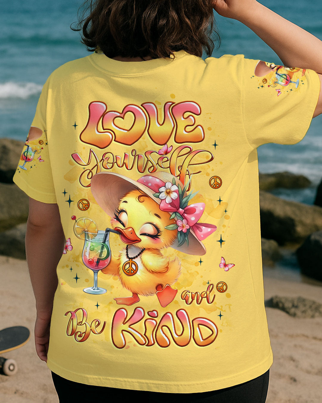 LOVE YOURSELF AND BE KIND DUCK ALL OVER PRINT - YHLT0509252