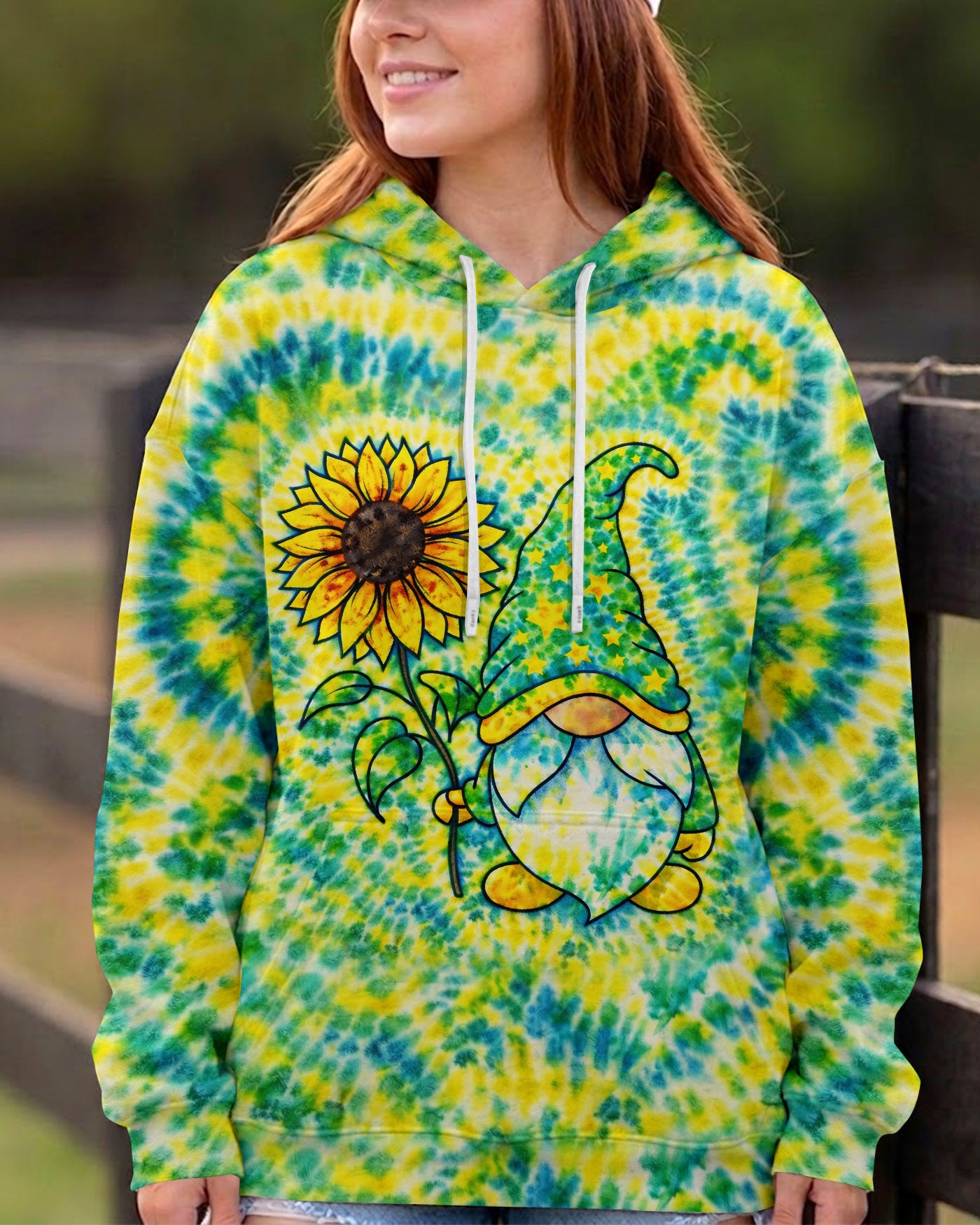 SUNFLOWER GNOME SWIRL ALL OVER PRINT - TLHN2403363