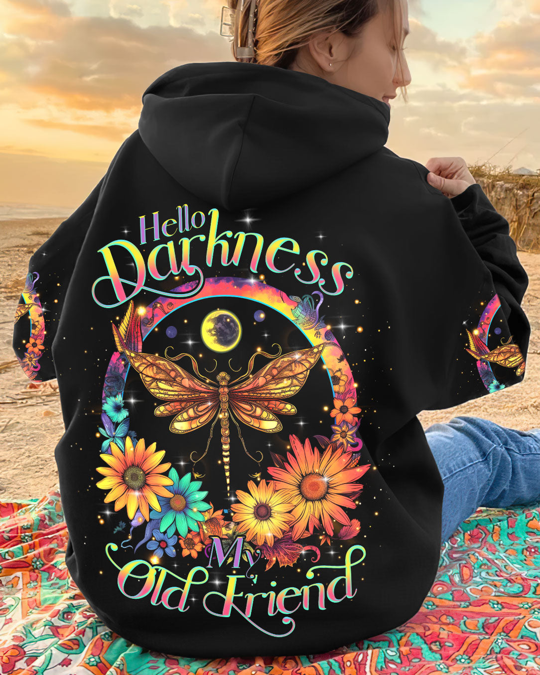 HELLO DARKNESS MY OLD FRIEND DRAGONFLY ALL OVER PRINT - TLTR1310232