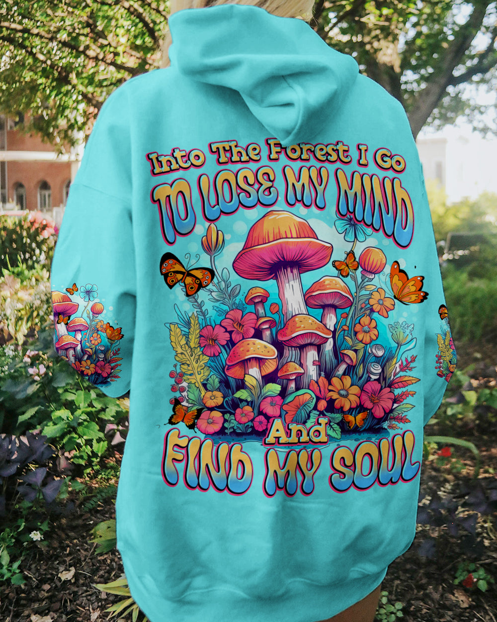 INTO THE FOREST MUSHROOMS ALL OVER PRINT - TYTD1010231