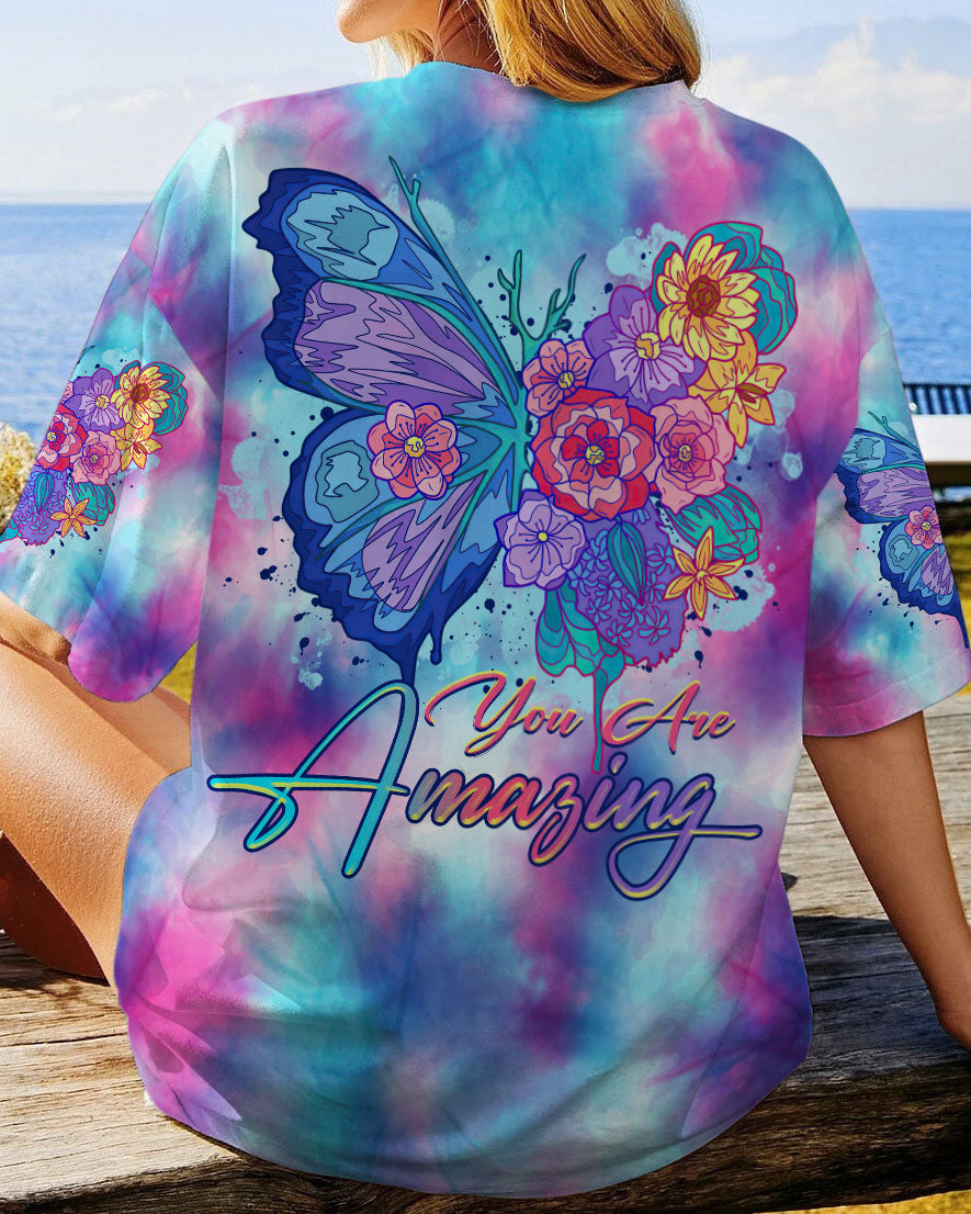 YOU ARE AMAZING BUTTERFLY FLORAL ALL OVER PRINT - TLTR1306234