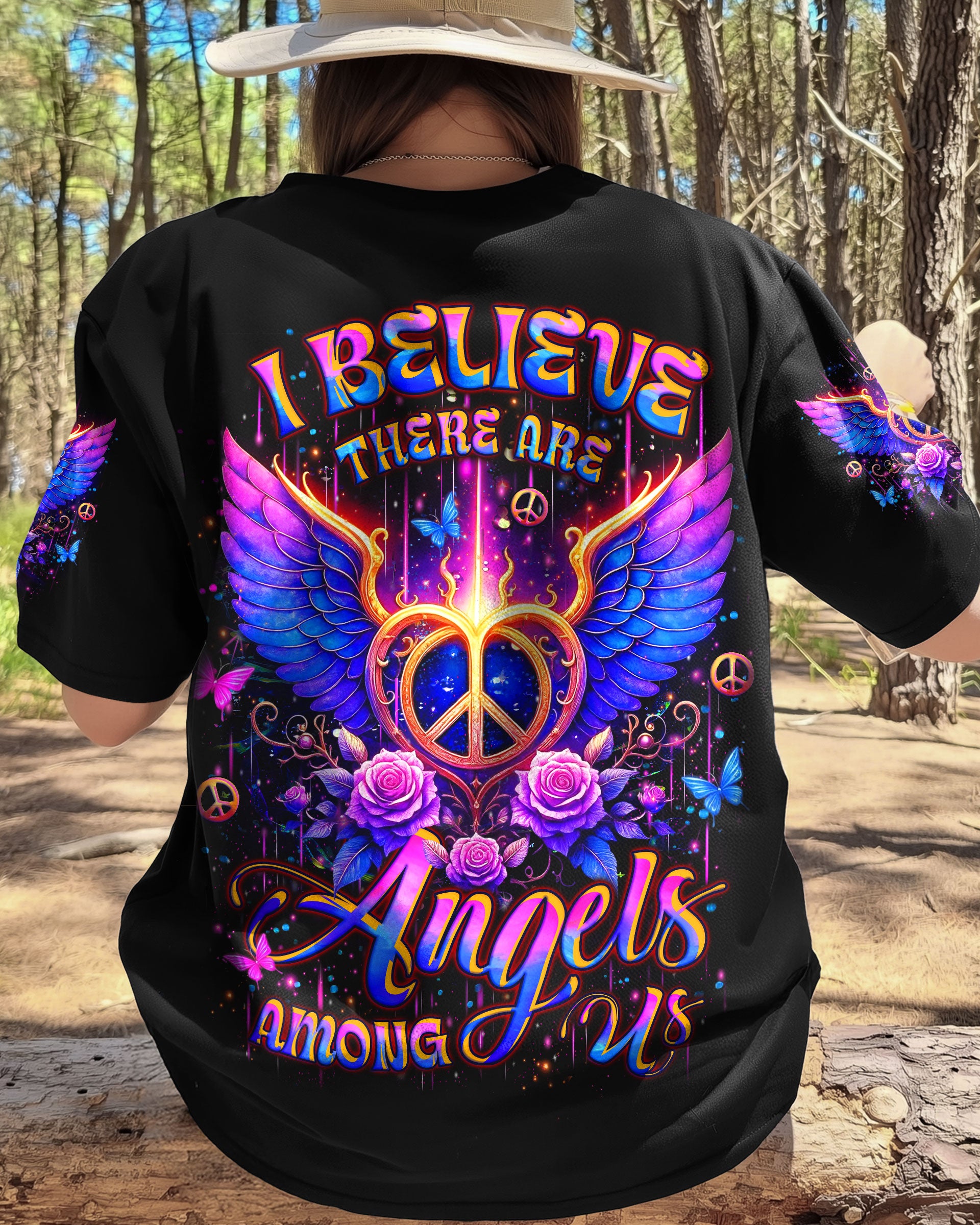 I BELIEVE THERE ARE ANGELS AMONG US WINGS ALL OVER PRINT - YHLT0810252