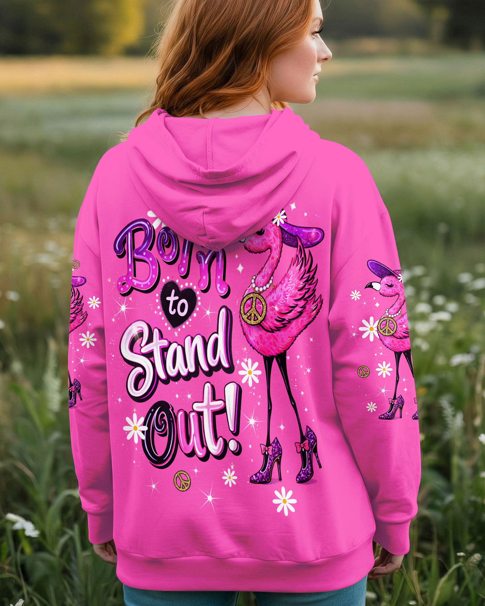 BORN TO STAND OUT FLAMINGO ALL OVER PRINT - TLTW2303261