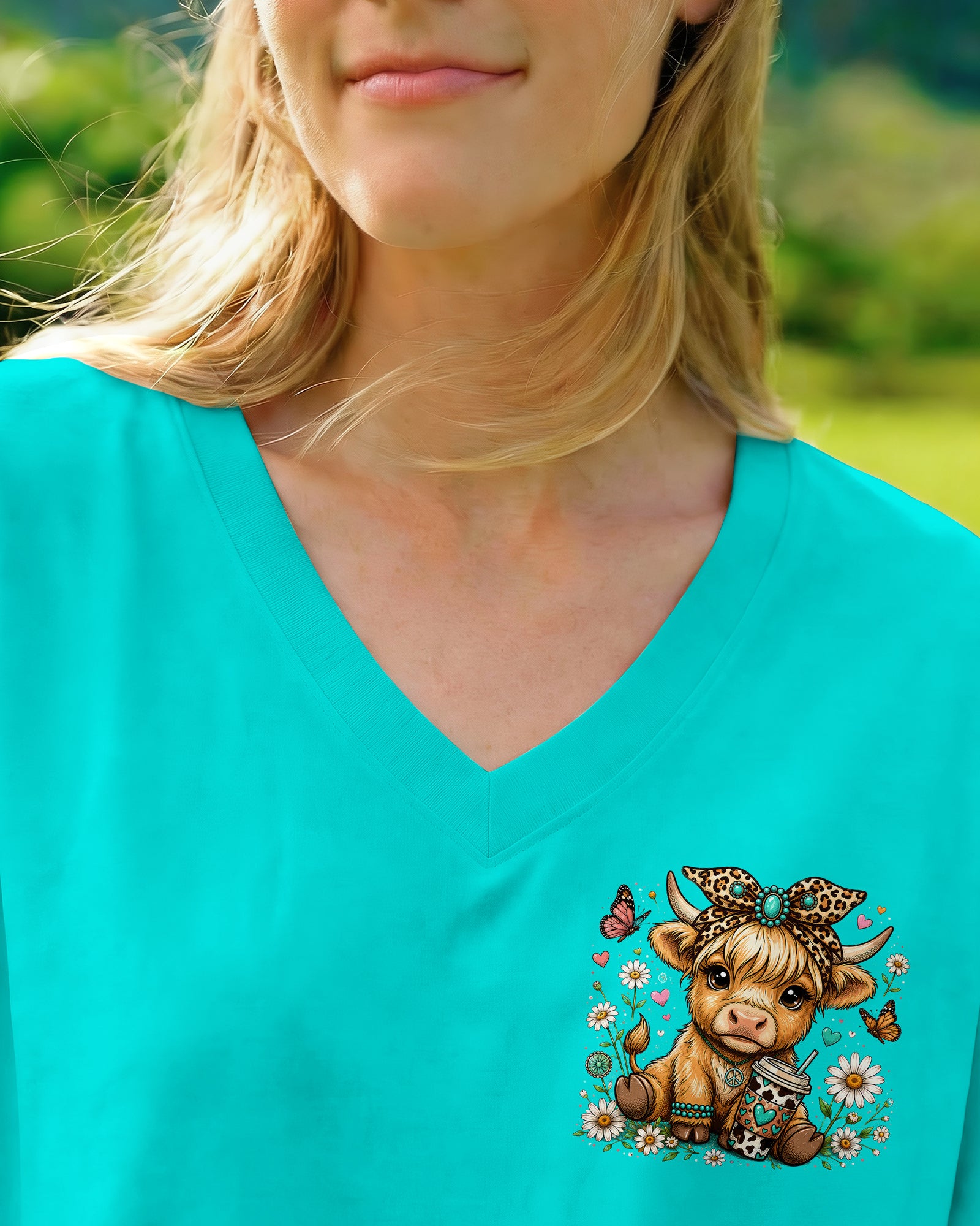 LITTLE COUNTRY LOTTA ATTITUDE COW ALL OVER PRINT  - TLNO0906263