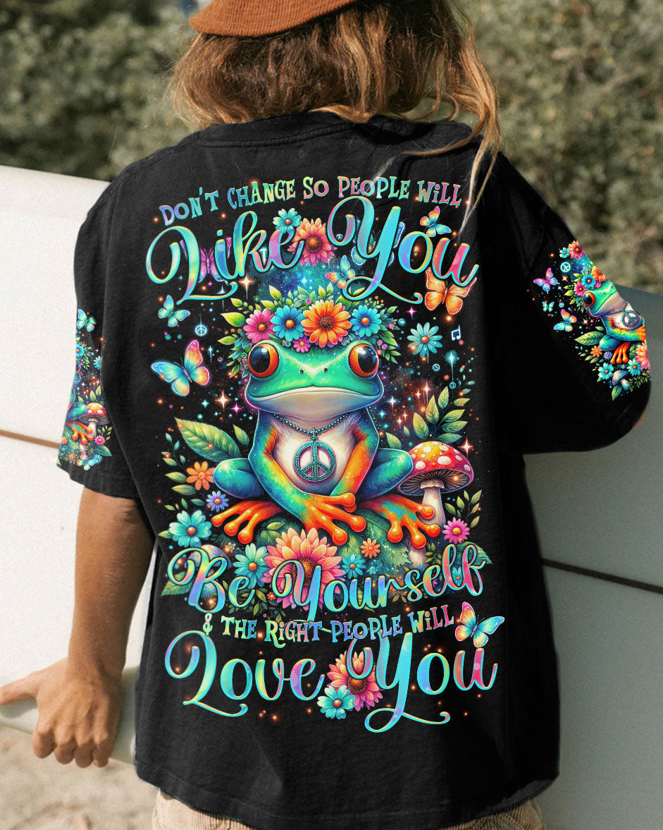 THE RIGHT PEOPLE WILL LOVE YOU FROG ALL OVER PRINT - TLTR2301244