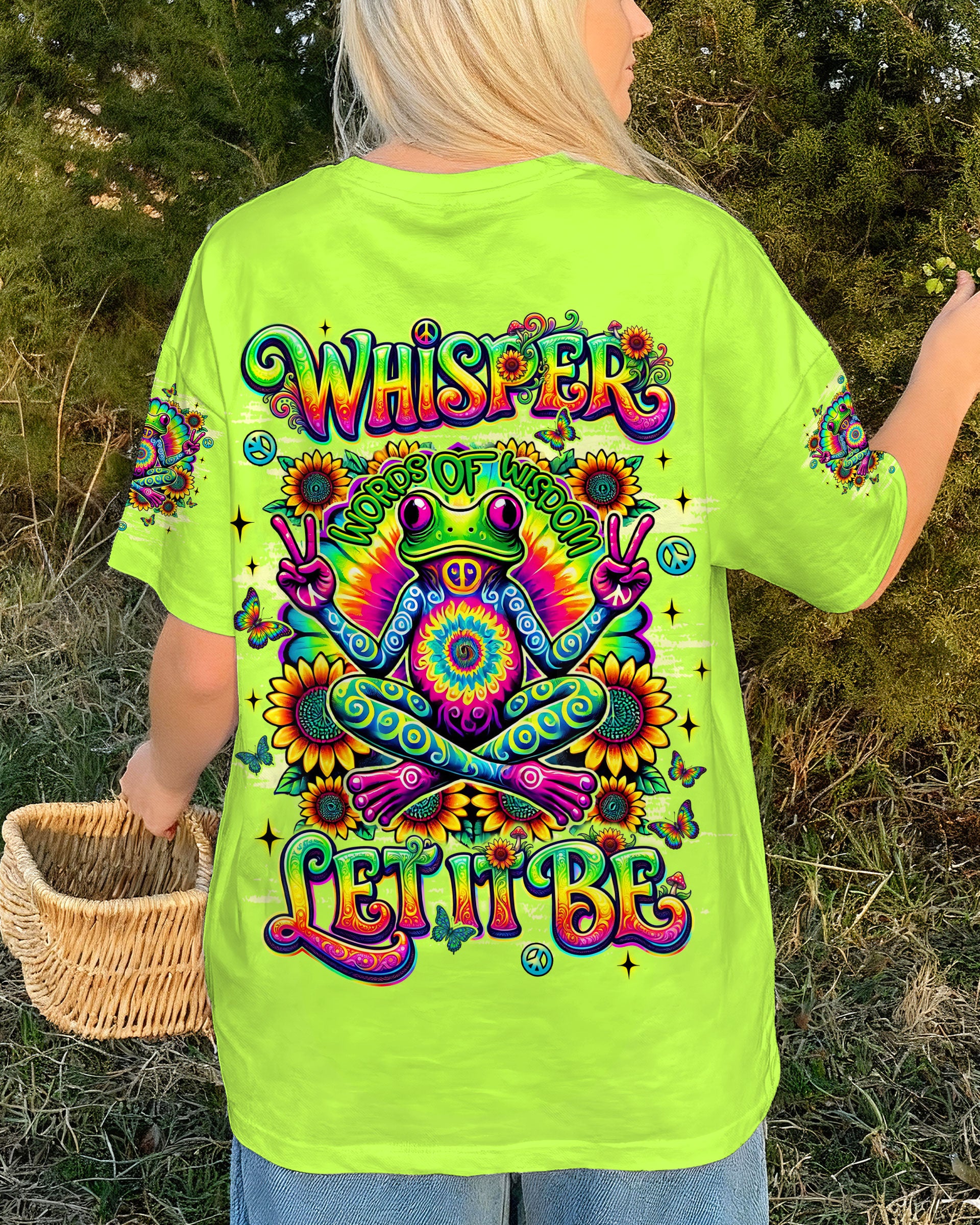 WHISPER WORDS OF WISDOM LET IT BE FROG ALL OVER PRINT   - TLNT2403263
