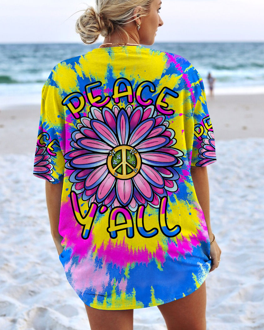 PEACE Y'ALL FLOWER ALL OVER PRINT - TLTR0706232