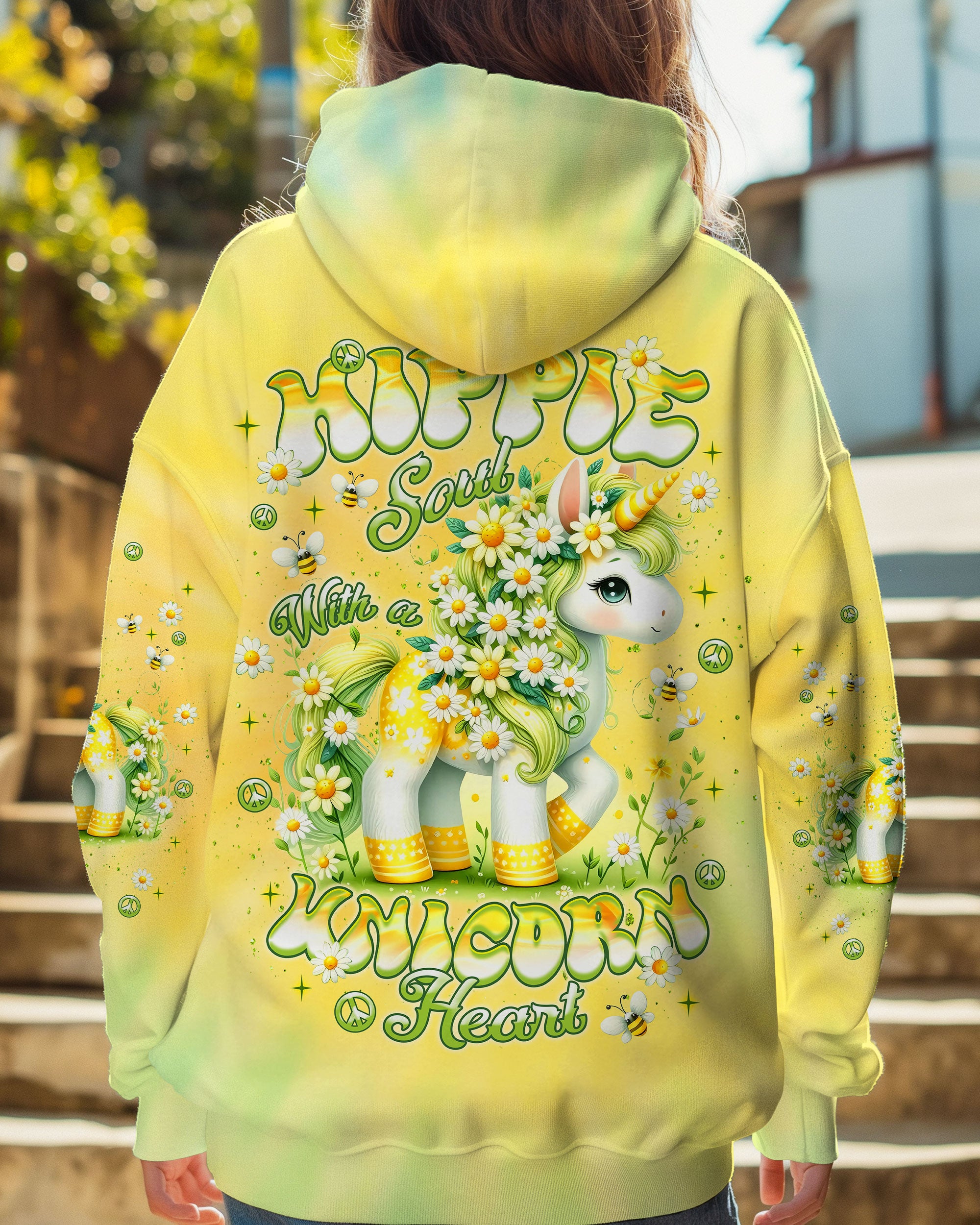 HIPPIE SOUL WITH A UNICORN HEART ALL OVER PRINT - TLNT0407252