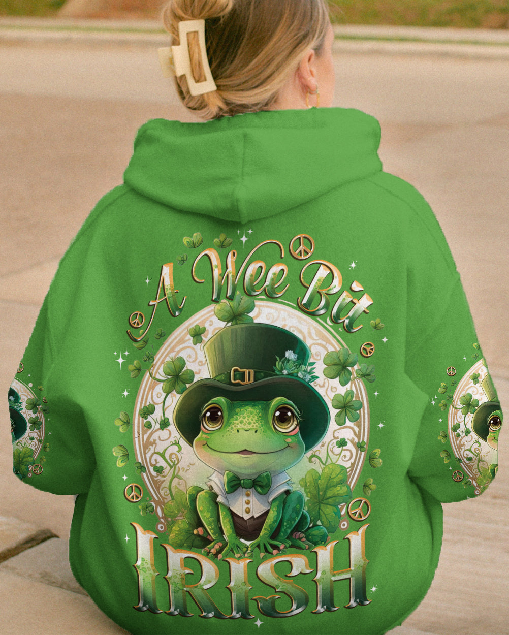 A WEE BIT IRISH FROG PATRICK'S DAY ALL OVER PRINT - TYTD1101241