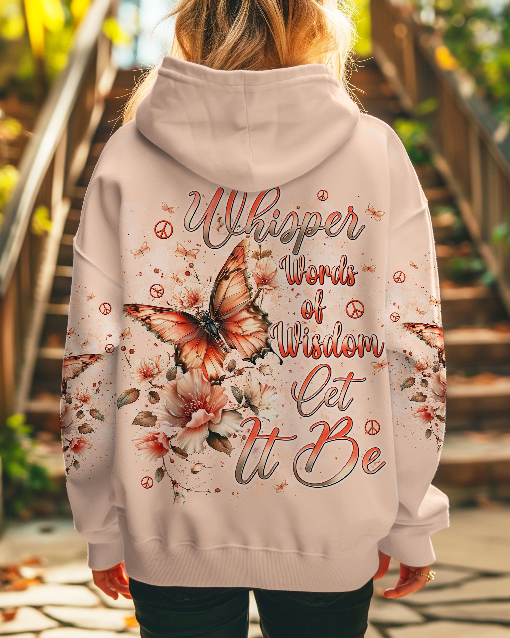 WHISPER WORDS OF WISDOM LET IT BE BUTTERFLY ALL OVER PRINT  - TLNT0711244