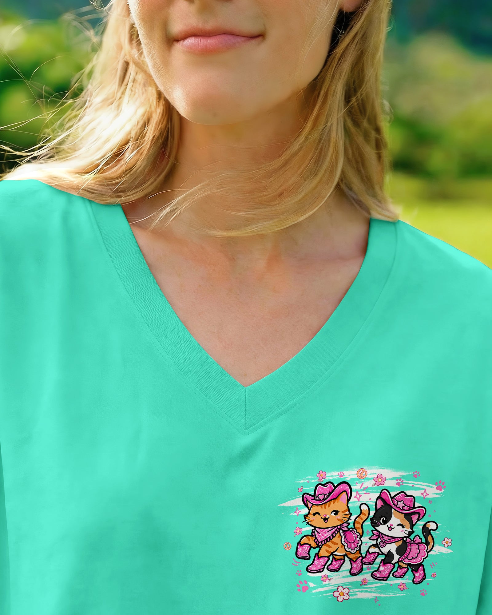 LET'S GO GIRLS CAT ALL OVER PRINT - TLHG0907264