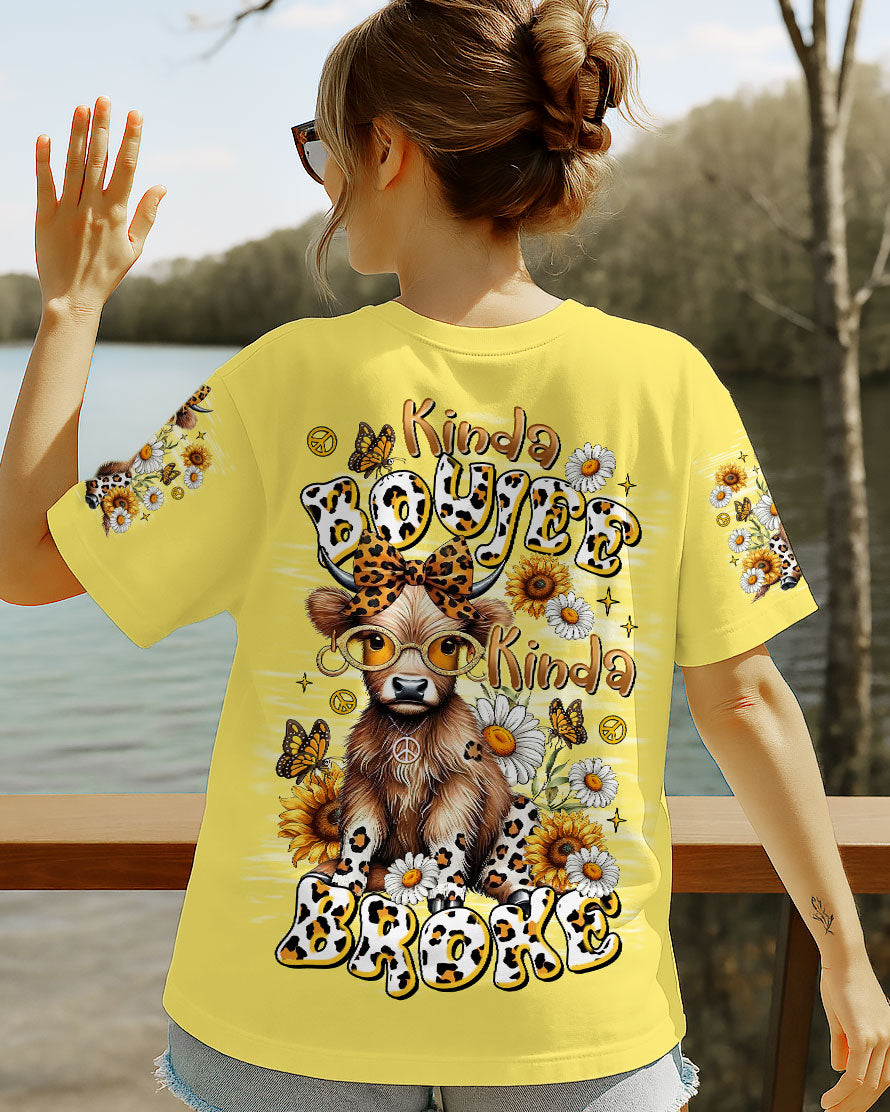 KINDA BOUJEE KINDA BROKE COW ALL OVER PRINT - TLTR1507252