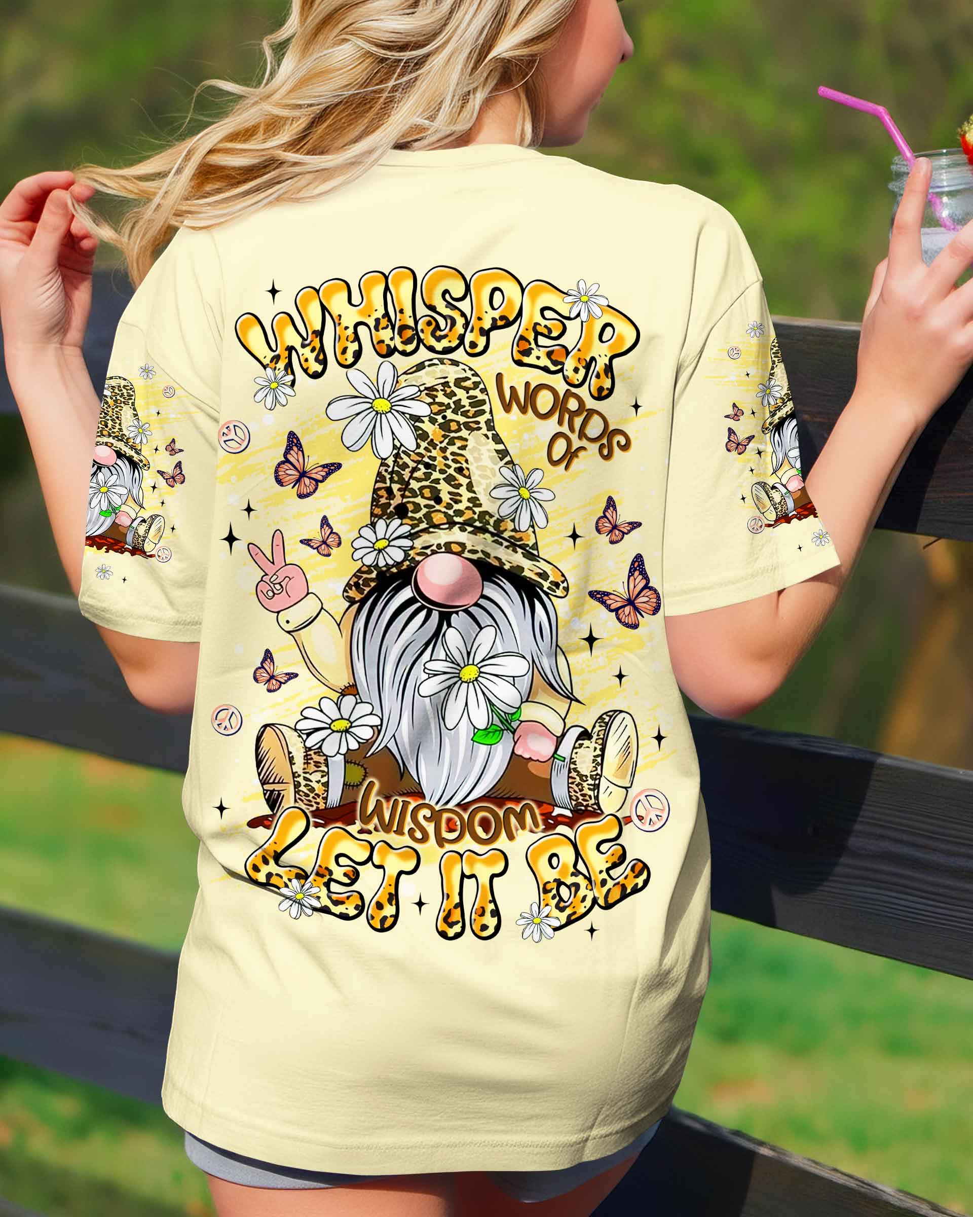 WHISPER WORDS OF WISDOM LET IT BE LEOPARD GNOME ALL OVER PRINT - TLNT2611251