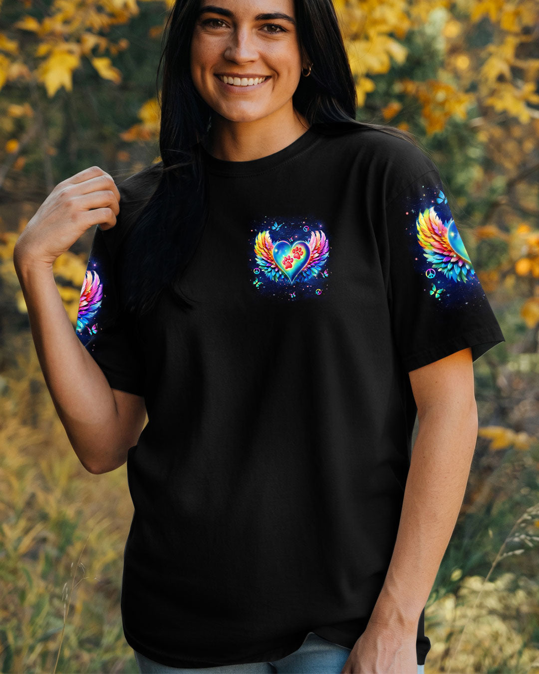 I BELIEVE THERE ARE ANGELS AMONG US PAW PRINT ALL OVER PRINT - YHHN2912253