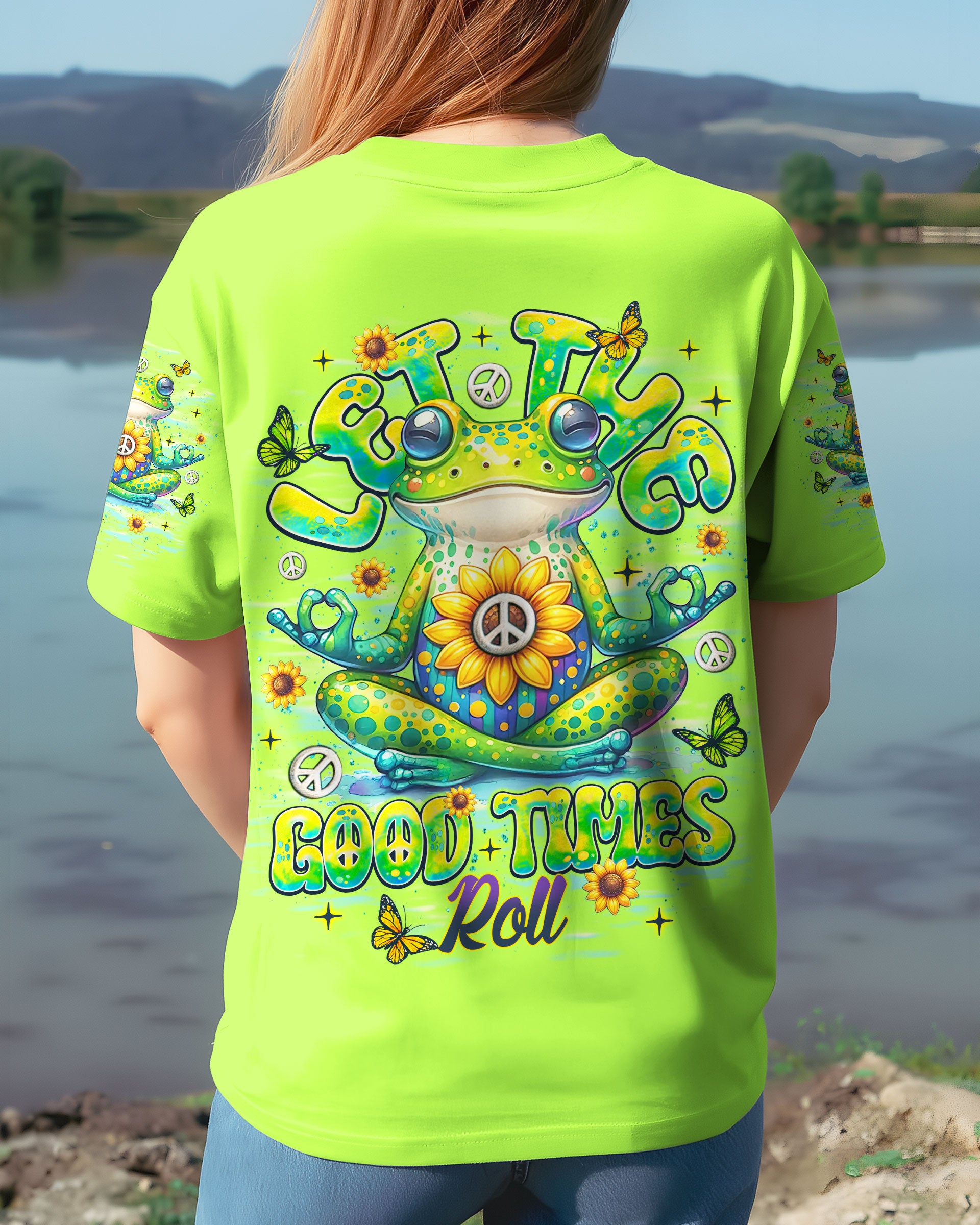 LET THE GOOD TIMES ROLL FROG ALL OVER PRINT  - TLNT2108254