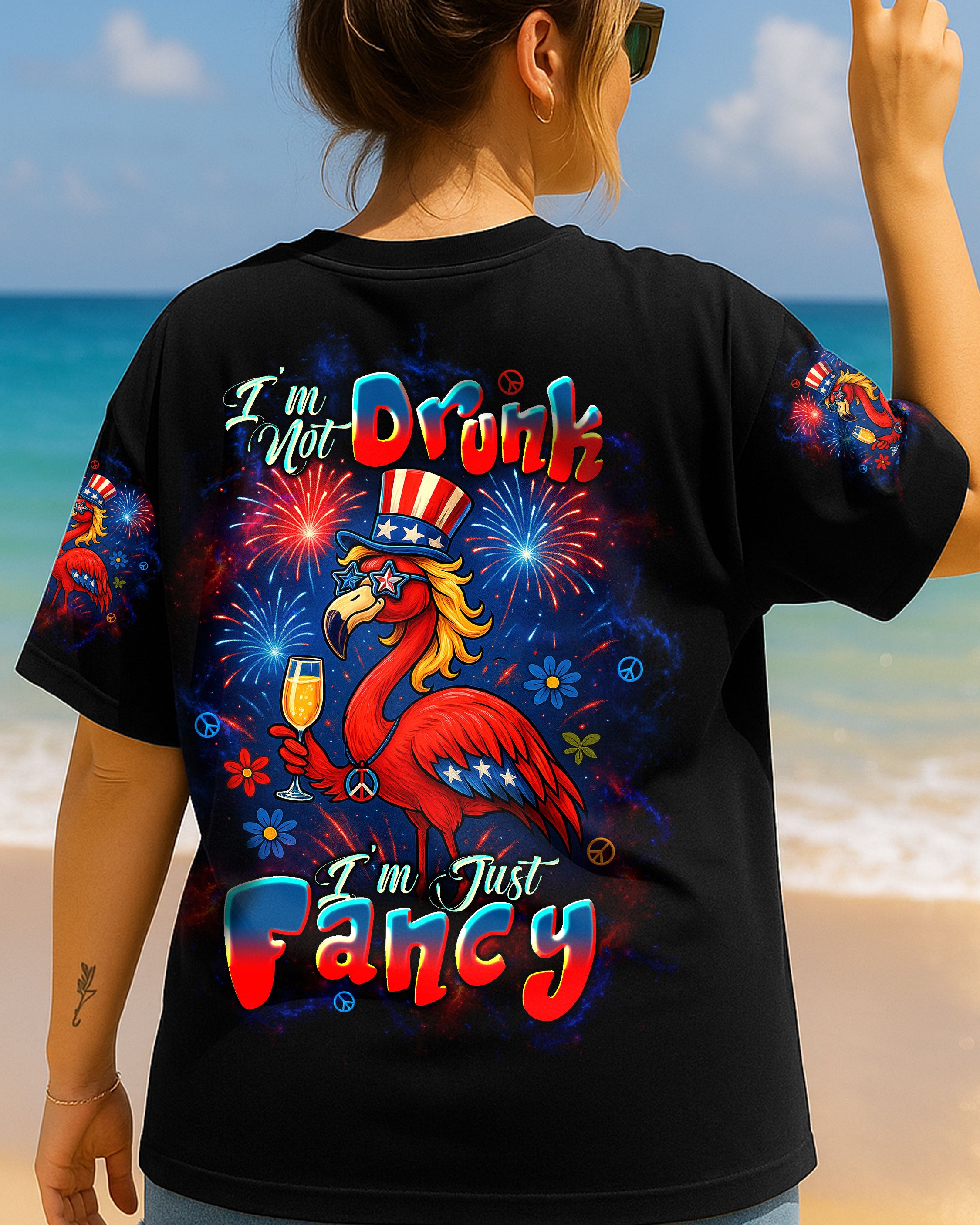 I'M JUST FANCY FLAMINGO ALL OVER PRINT   - TLTW2105252