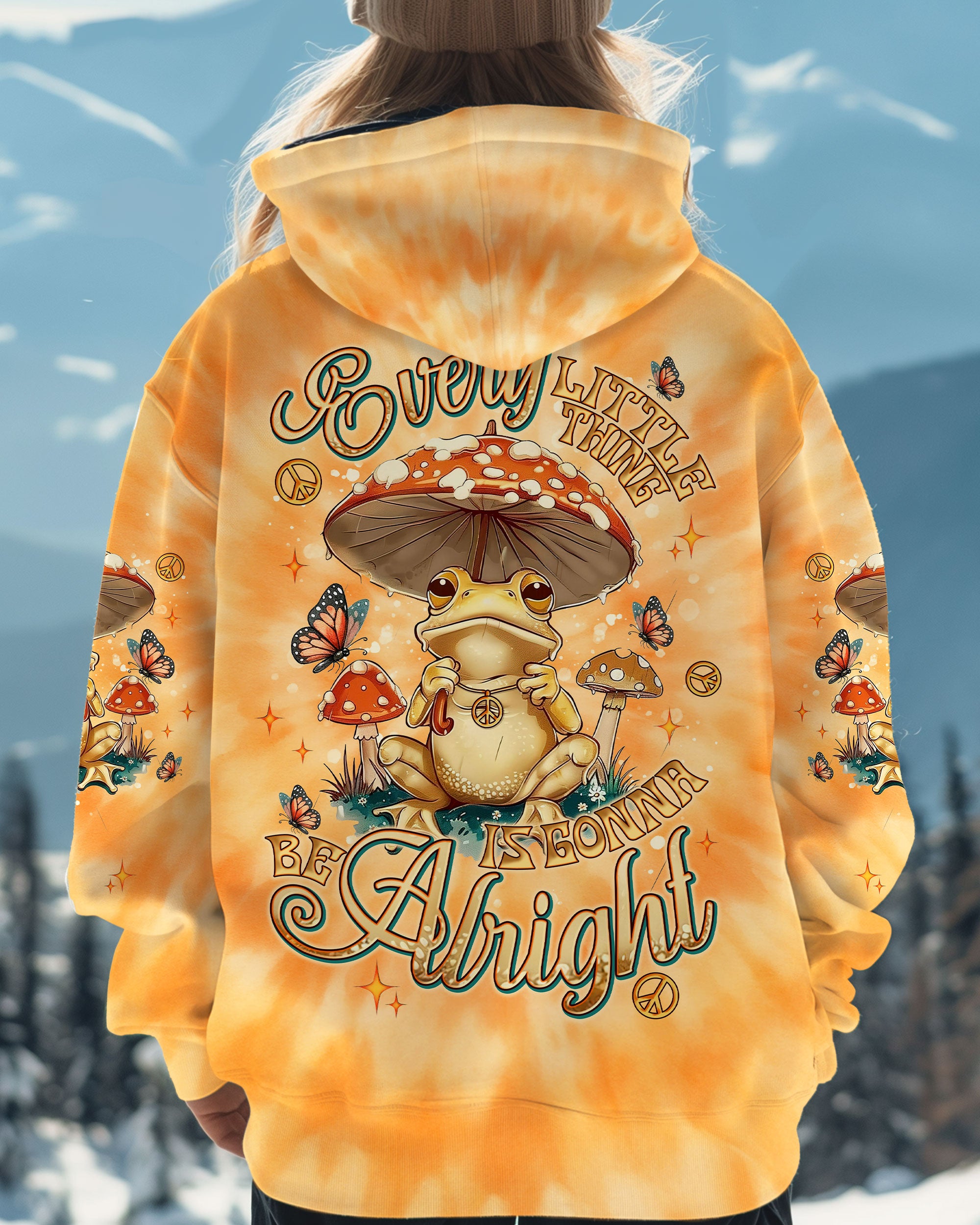 EVERY LITTLE THING IS GONNA BE ALRIGHT FROG TIE DYE ALL OVER PRINT -  TLNT1406252