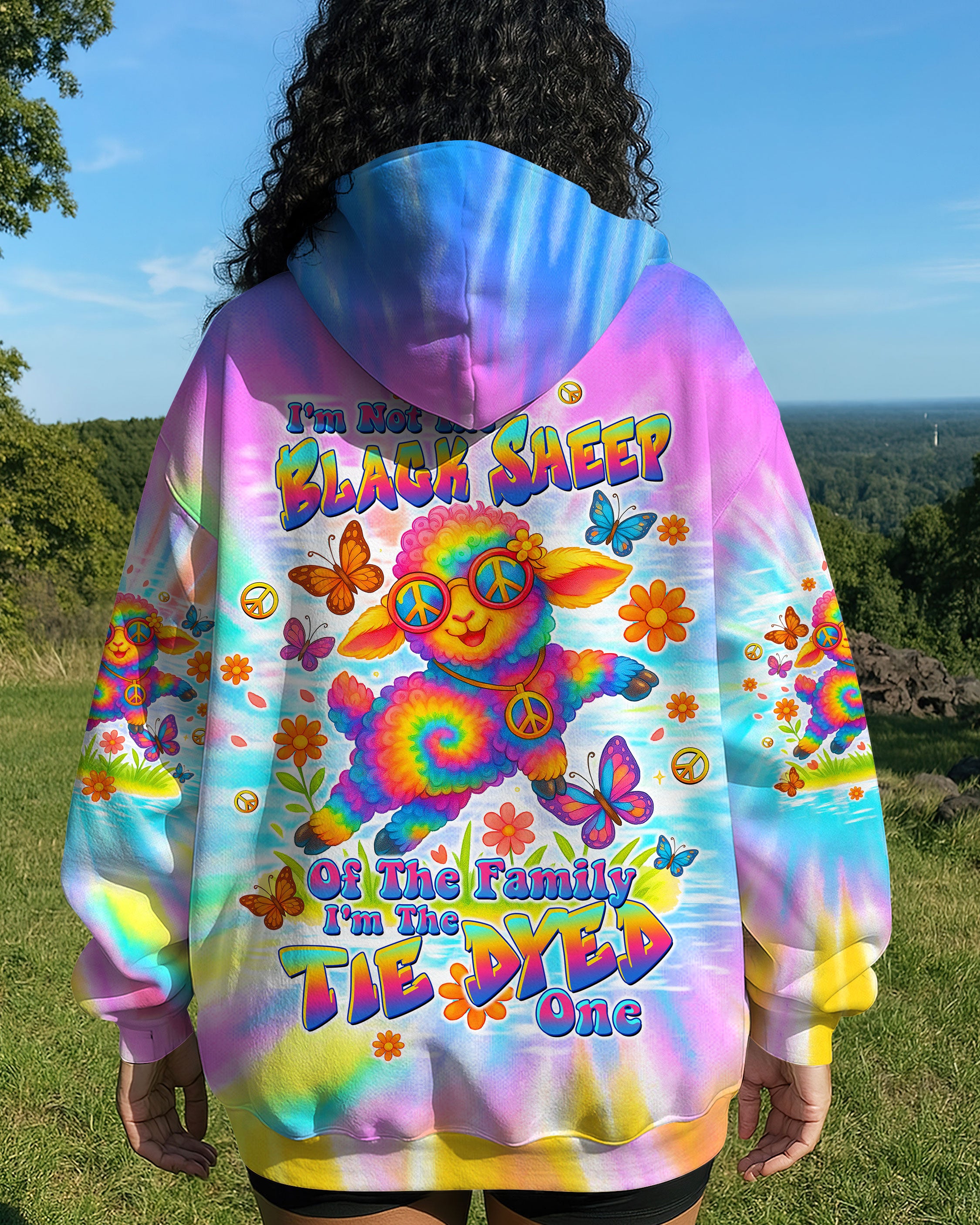 I'M NOT THE BLACK SHEEP TIE DYE  ALL OVER PRINT - TLTW1908252