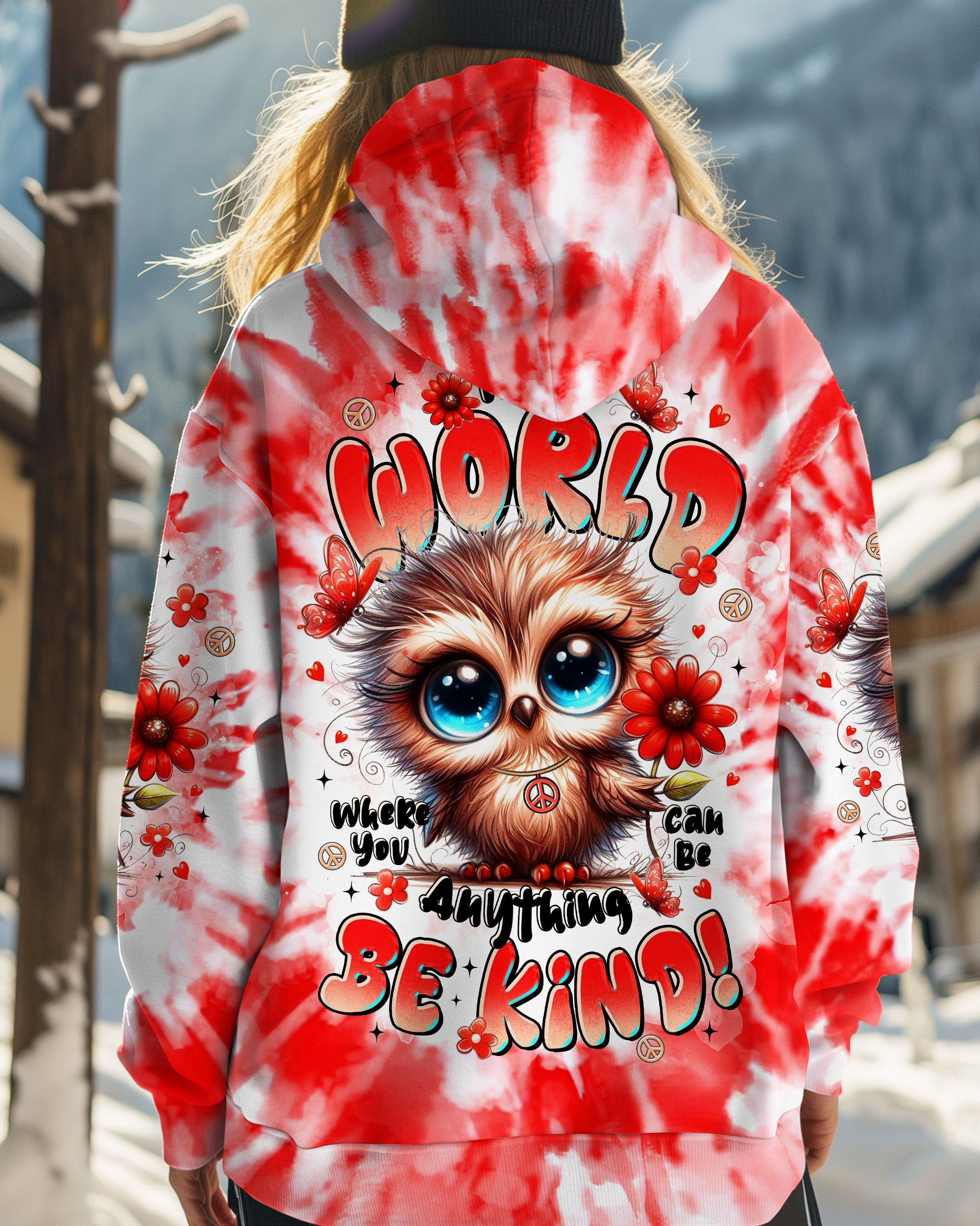 BE KIND OWL ALL OVER PRINT - TLTR1908253
