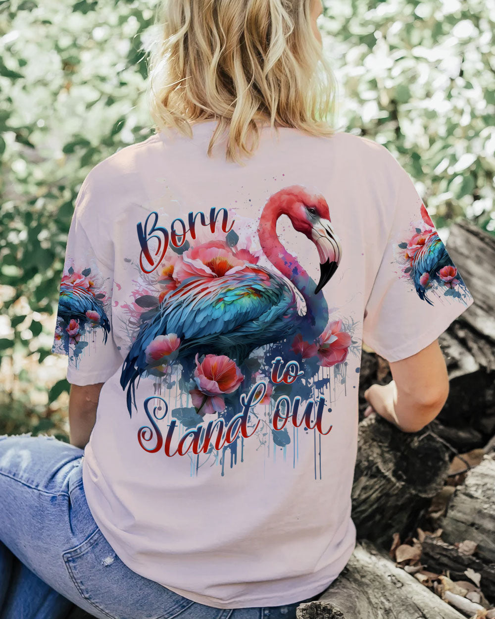 BORN TO STAND OUT FLAMINGO ALL OVER PRINT - TLNT1206232