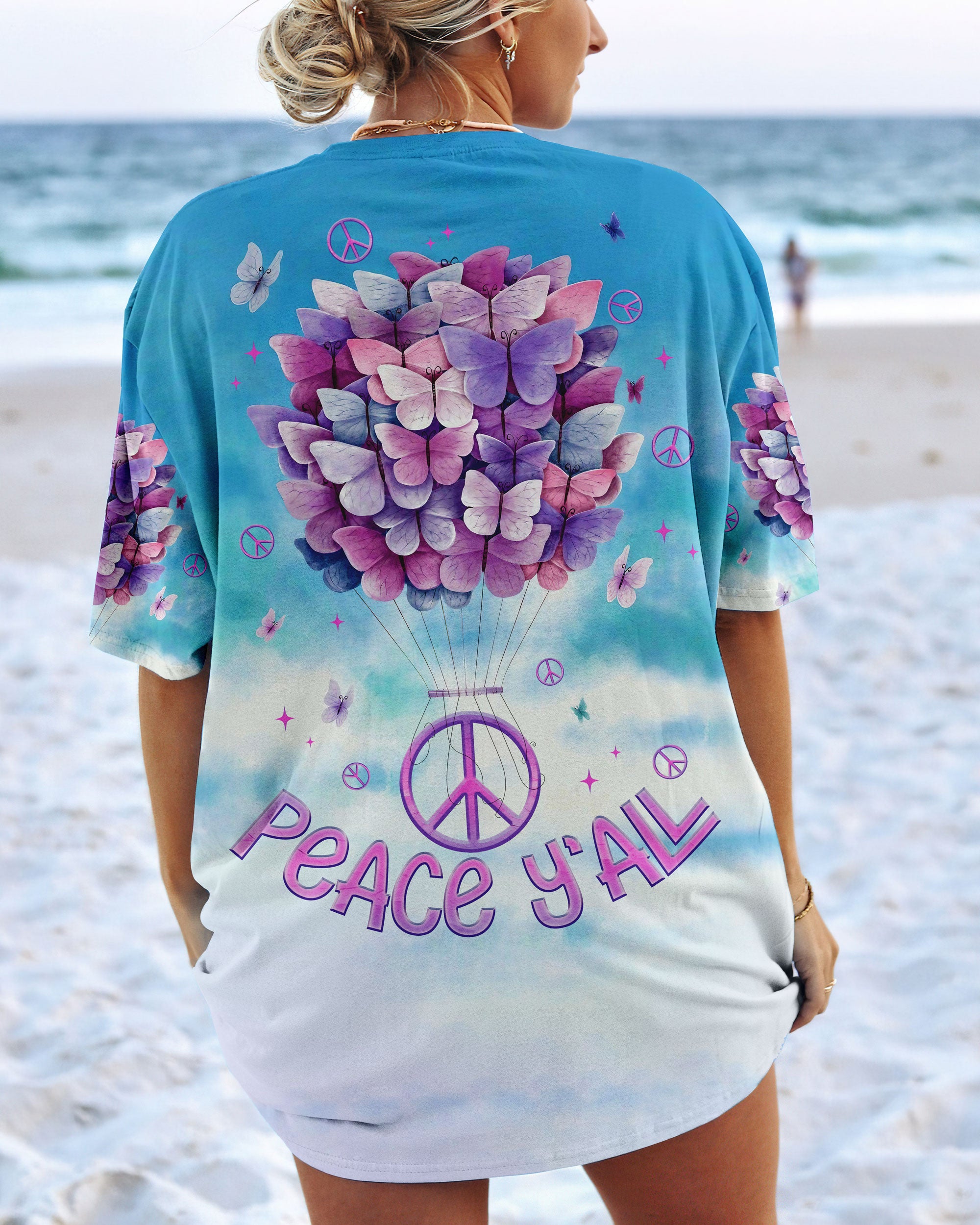 PEACE Y'ALL BUTTERFLY ALL OVER PRINT - TLNO0307231