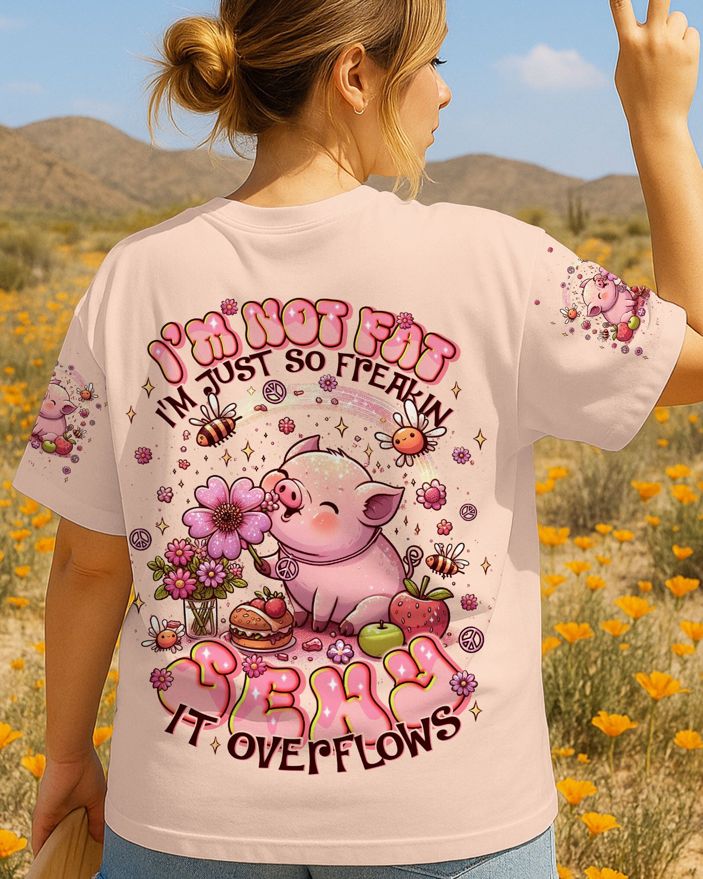 I'M NOT FAT I'M JUST SO FREAKIN SEXY IT OVERFLOWS PIG ALL OVER PRINT - TLNT1607253