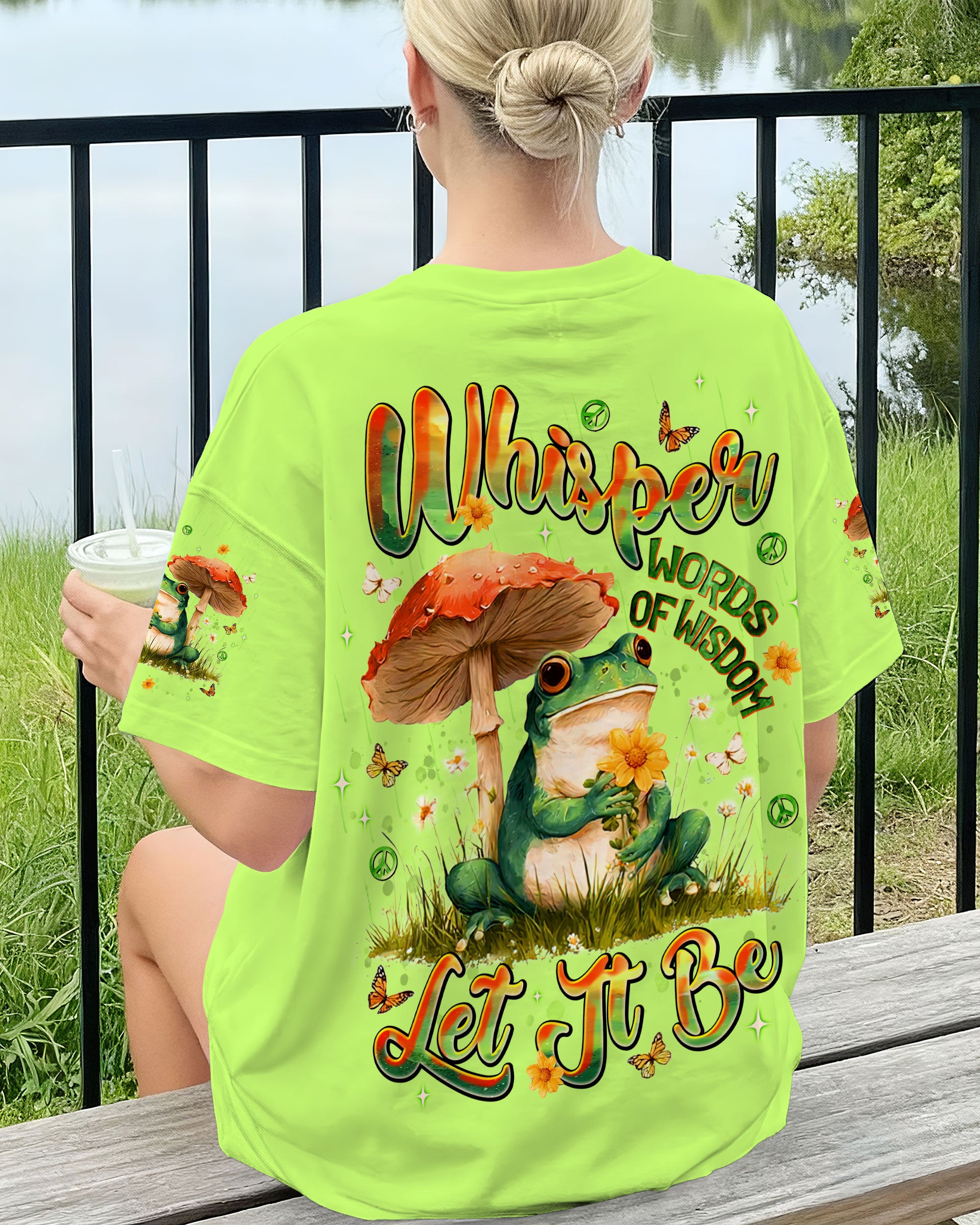 WHISPER WORDS OF WISDOM LET IT BE FROG  ALL OVER PRINT  - TLNT2310252