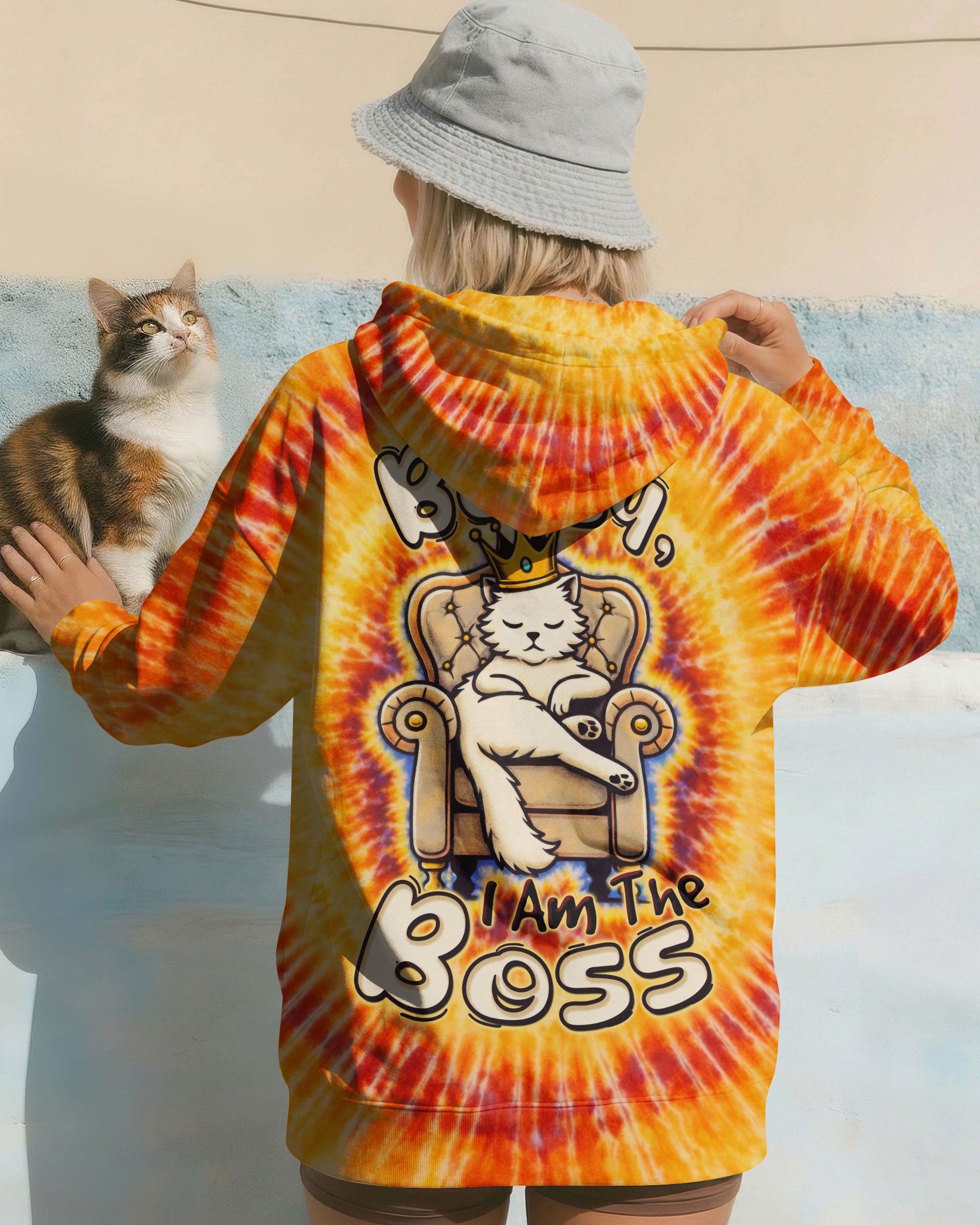 I'M NOT BOSSY QUEEN CAT SWIRL ALL OVER PRINT - TLTW2101261
