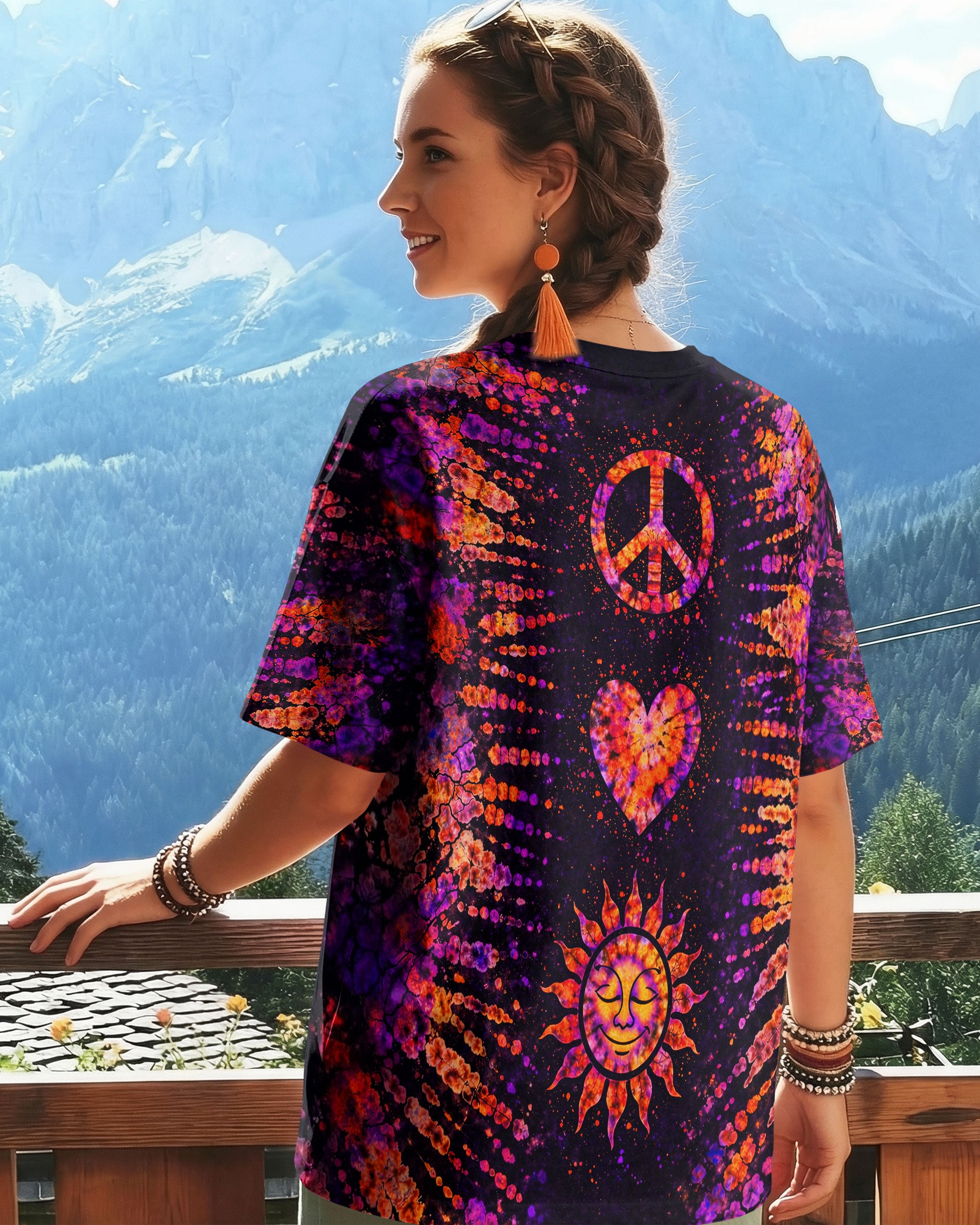 PEACE LOVE SUN SWIRL ALL OVER PRINT - TLNT2803262