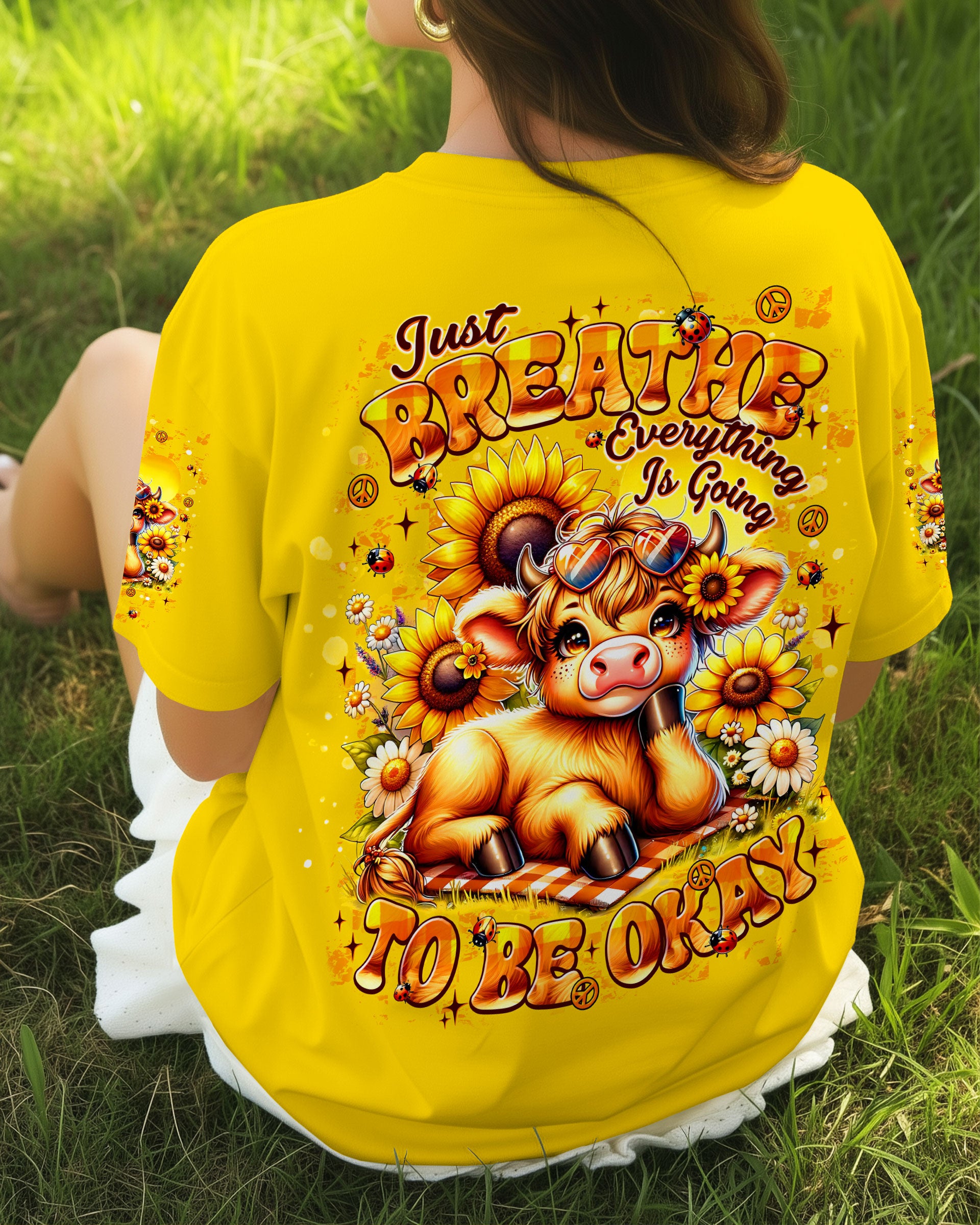 JUST BREATHE COW  ALL OVER PRINT - TLNT0910254