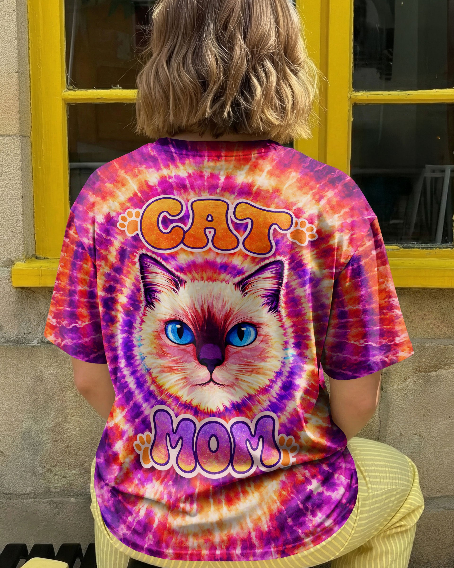 CAT MOM SWIRL ALL OVER PRINT  - TLNT0403261