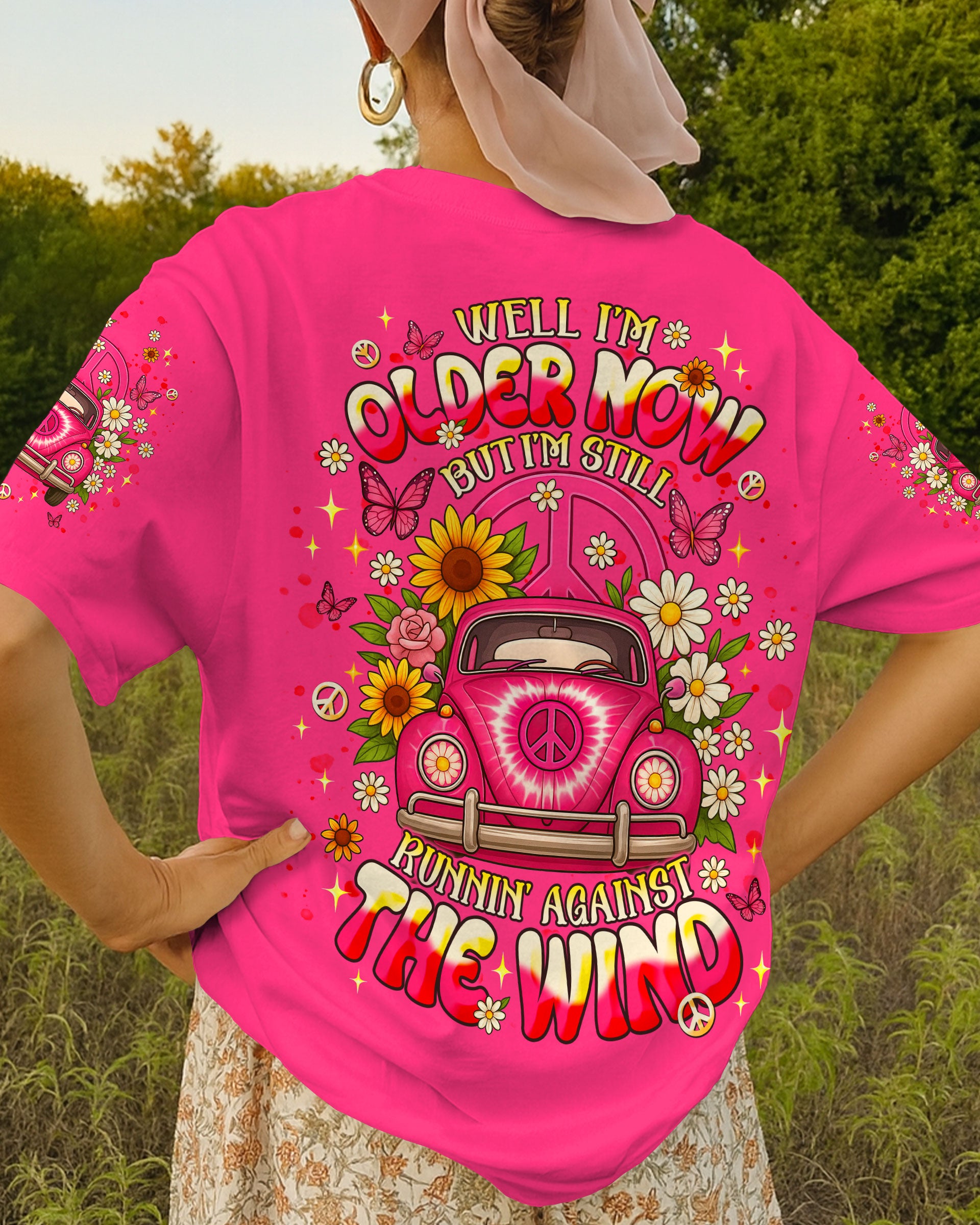 RUNNING AGAINST THE WIND CAR TIE DYE ALL OVER PRINT - TLNT0511253