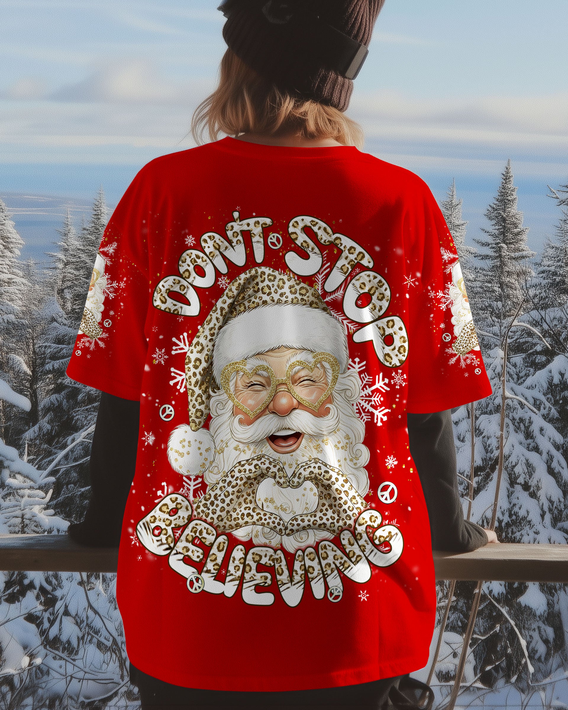 DON'T STOP BELIEVING CHRISTMAS ALL OVER PRINT - TLNT1111251