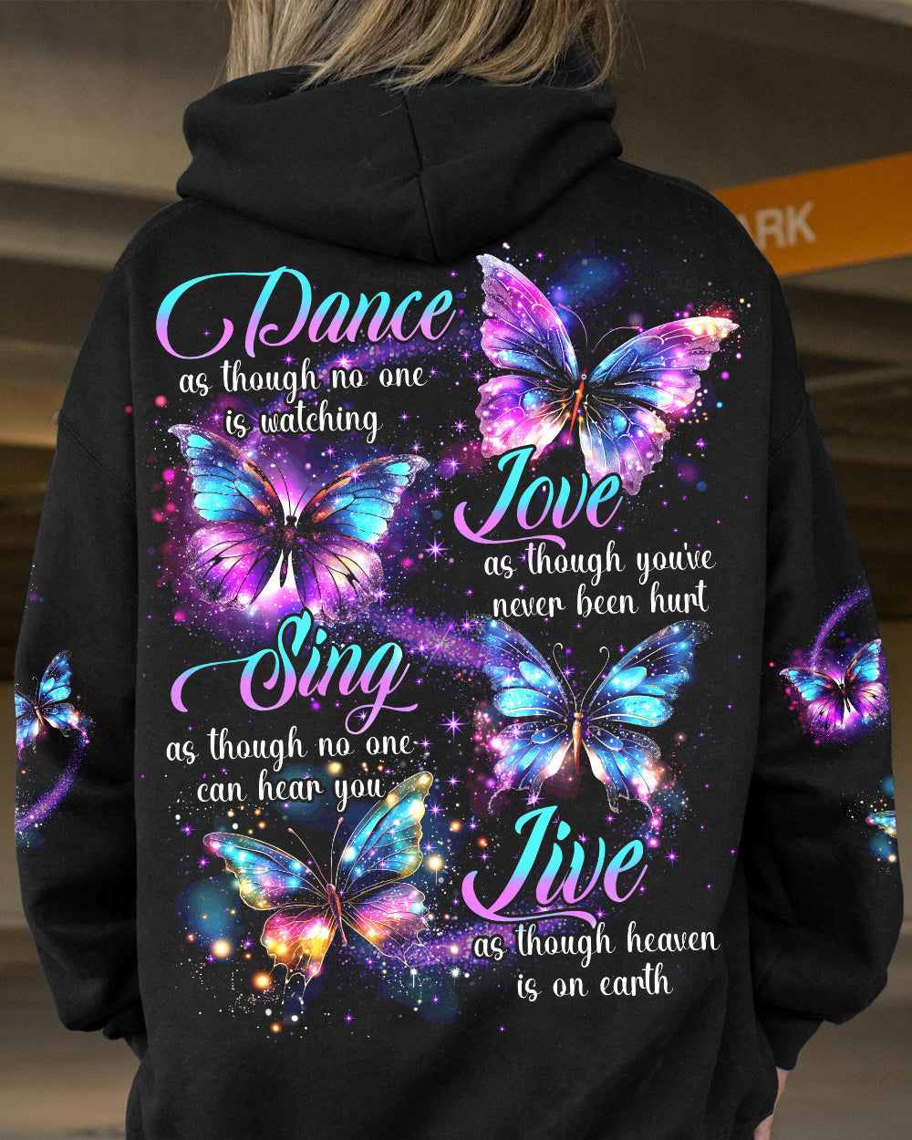 DANCE AS THOUGH NO ONE IS WATCHING BUTTERFLY ALL OVER PRINT - TYTD0808231