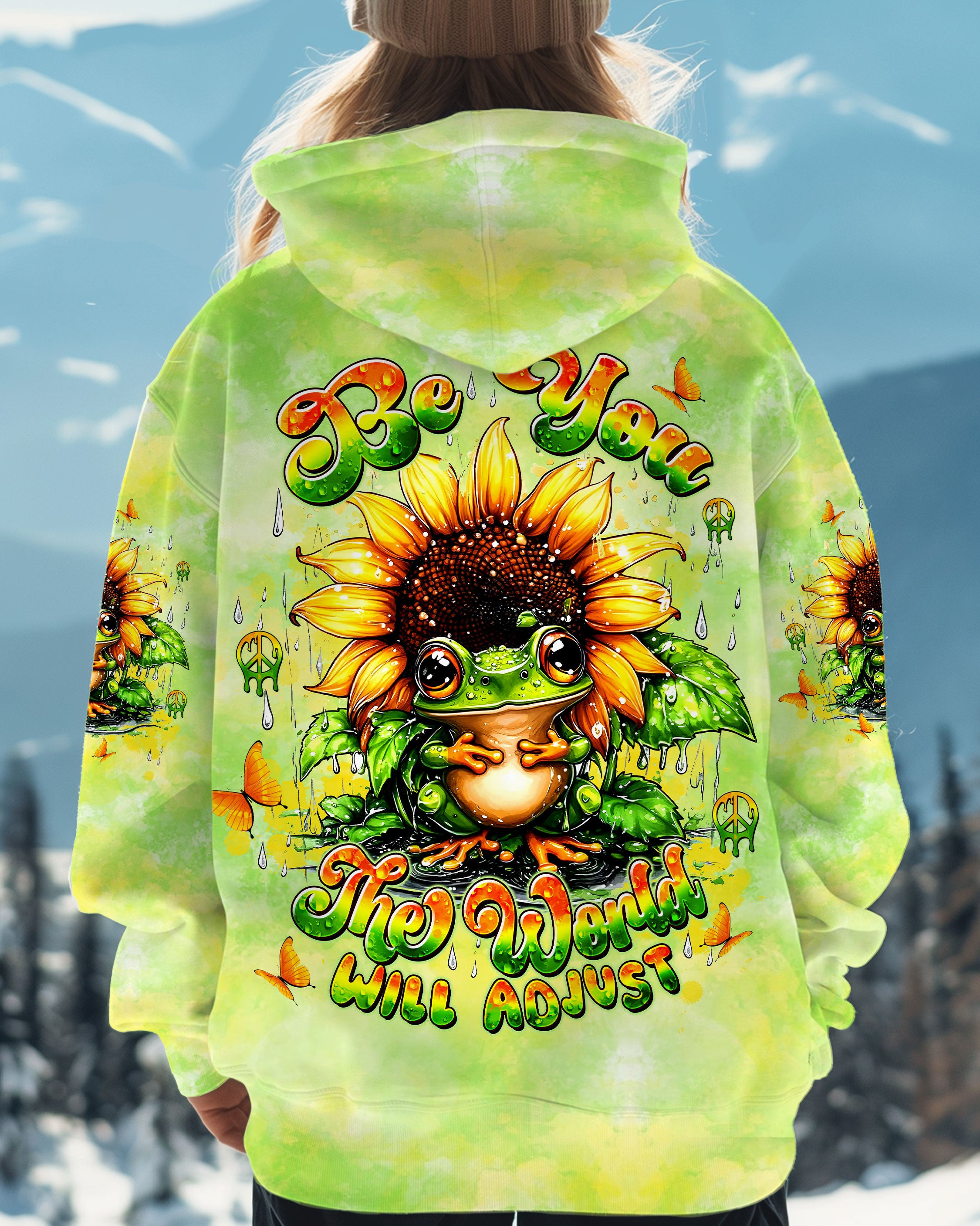 BE YOU THE WORLD WILL ADJUST FROG  ALL OVER PRINT - TLTW1906251