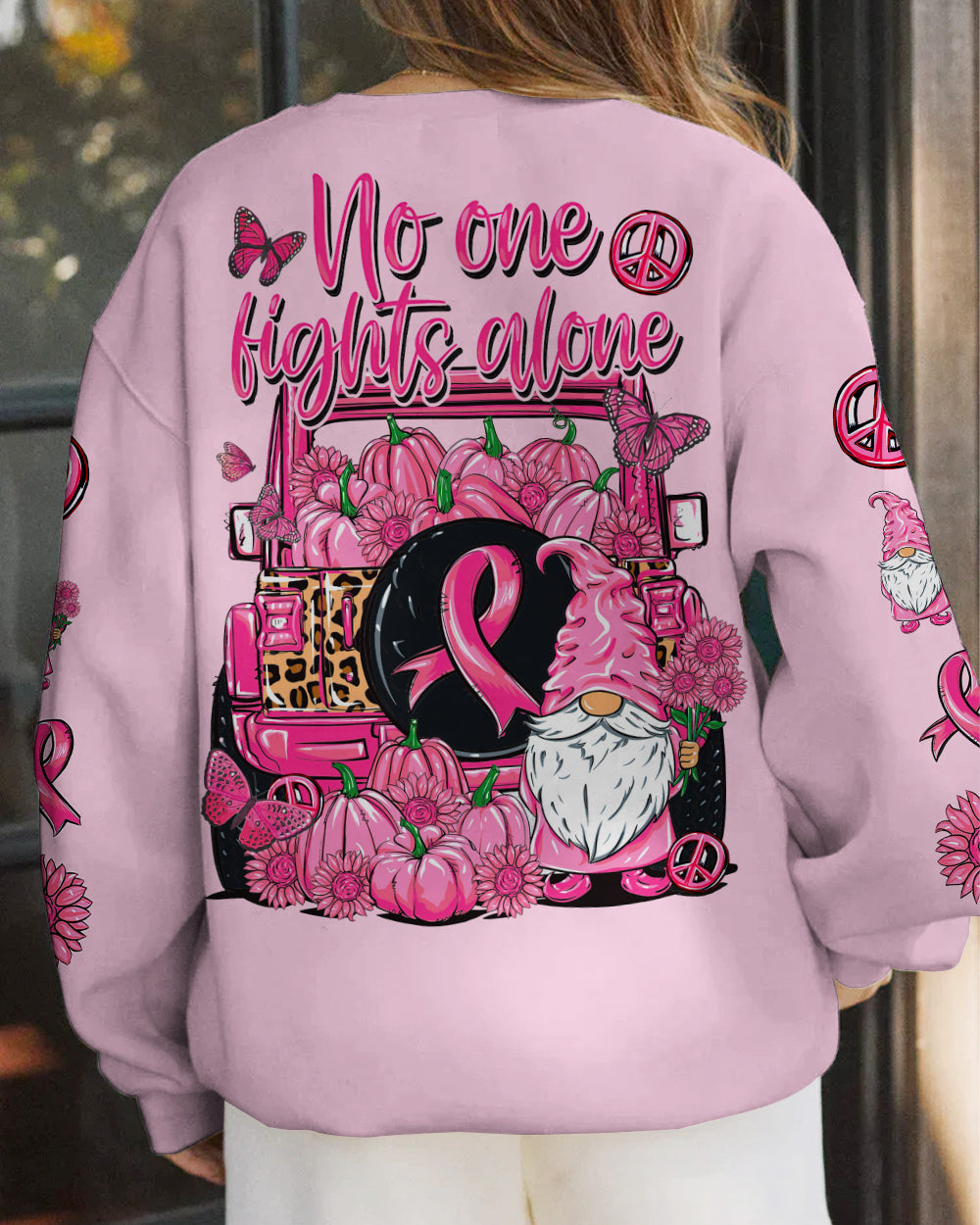 NO ONE FIGHTS ALONE GNOME ALL OVER PRINT - TYTD0808234